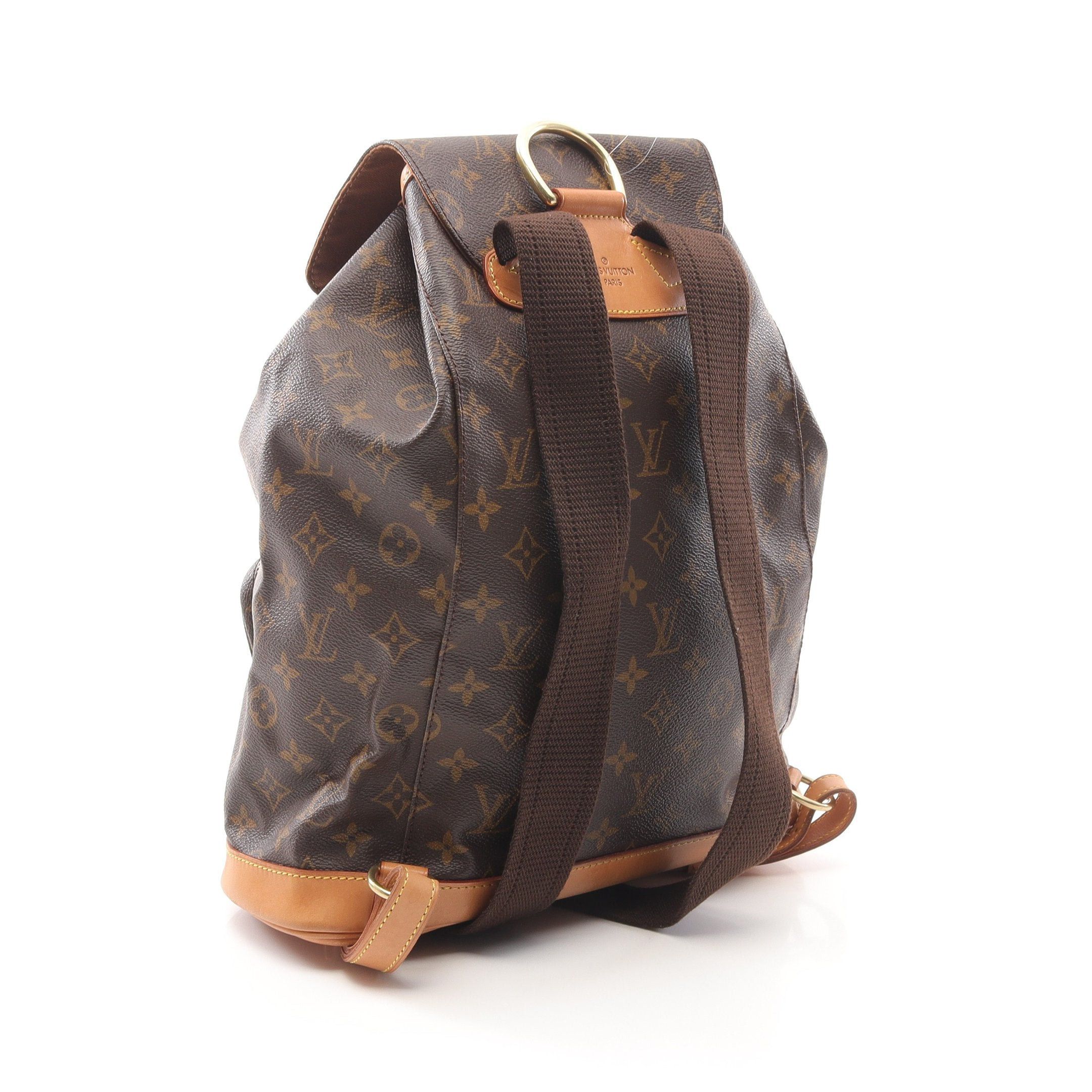 Louis Vuitton Louis Vuitton Montsouris Gm Monogram Backpack Rucksack Leather Brown Size ONE SIZE - 2 Thumbnail