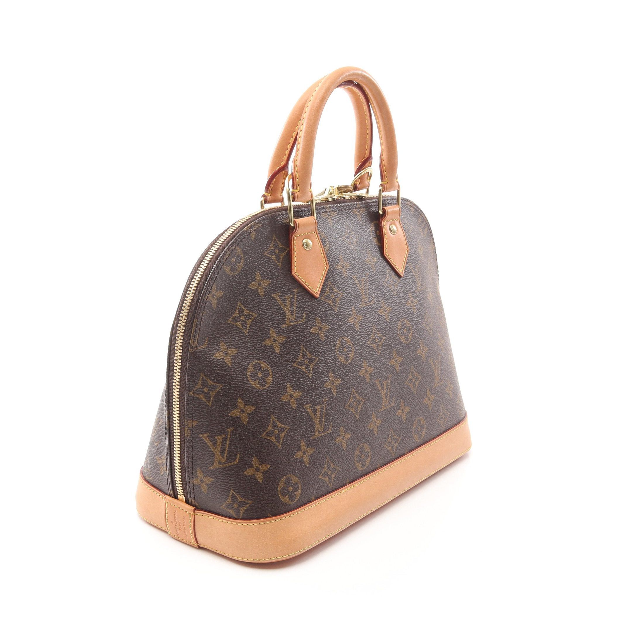 Louis Vuitton Louis Vuitton Alma Monogram Handbag Leather Brown Size ONE SIZE - 2 Thumbnail