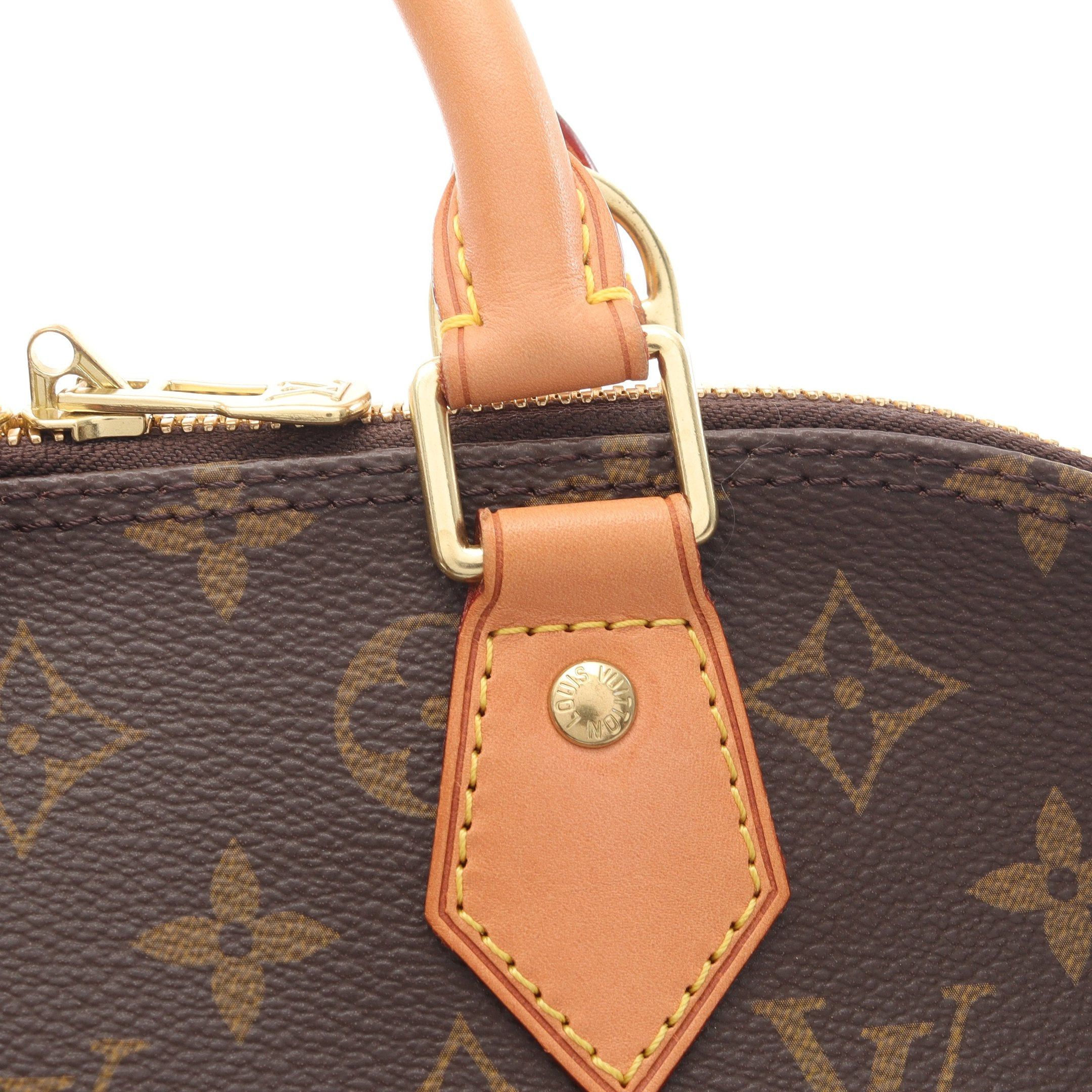 Louis Vuitton Louis Vuitton Alma Monogram Handbag Leather Brown Size ONE SIZE - 7 Thumbnail