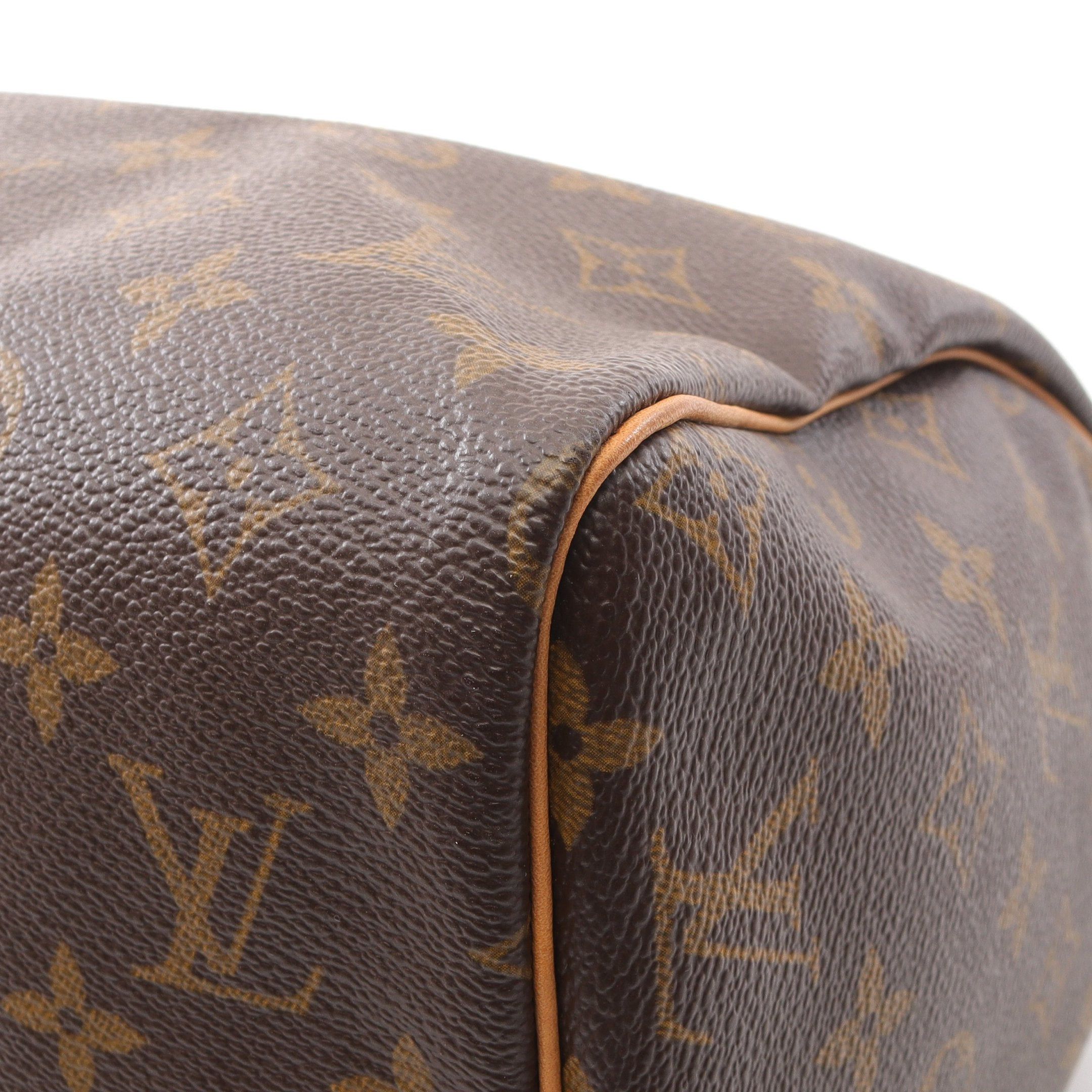 Louis Vuitton Louis Vuitton Speedy 30 Monogram Handbag Leather Brown Size ONE SIZE - 9 Thumbnail