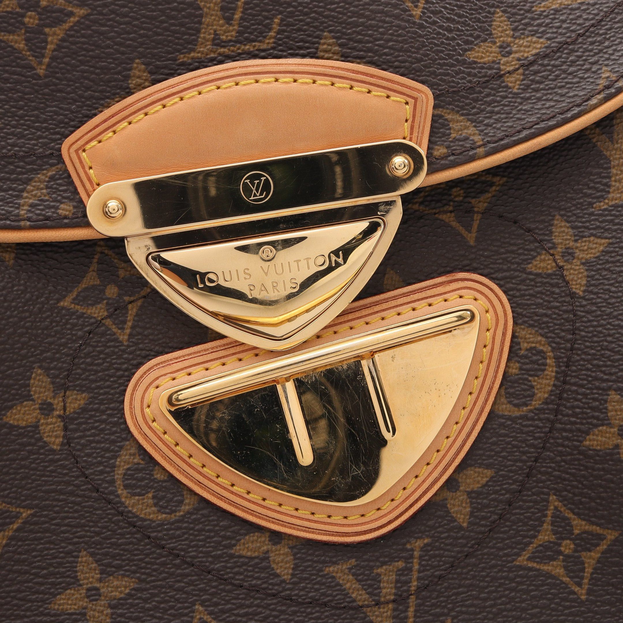 Louis Vuitton Louis Vuitton Beverly Mm Monogram Shoulder Bag Leather Brown Size ONE SIZE - 6 Thumbnail