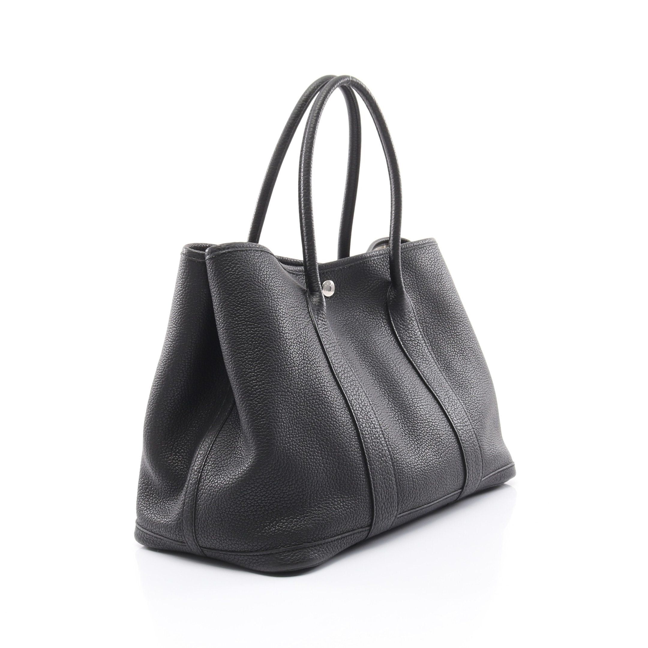 Hermes Hermes Garden Party Pm Black Handbag Tote Bag Negonda Leather Silver Hardware Stamp Size ONE SIZE - 2 Thumbnail