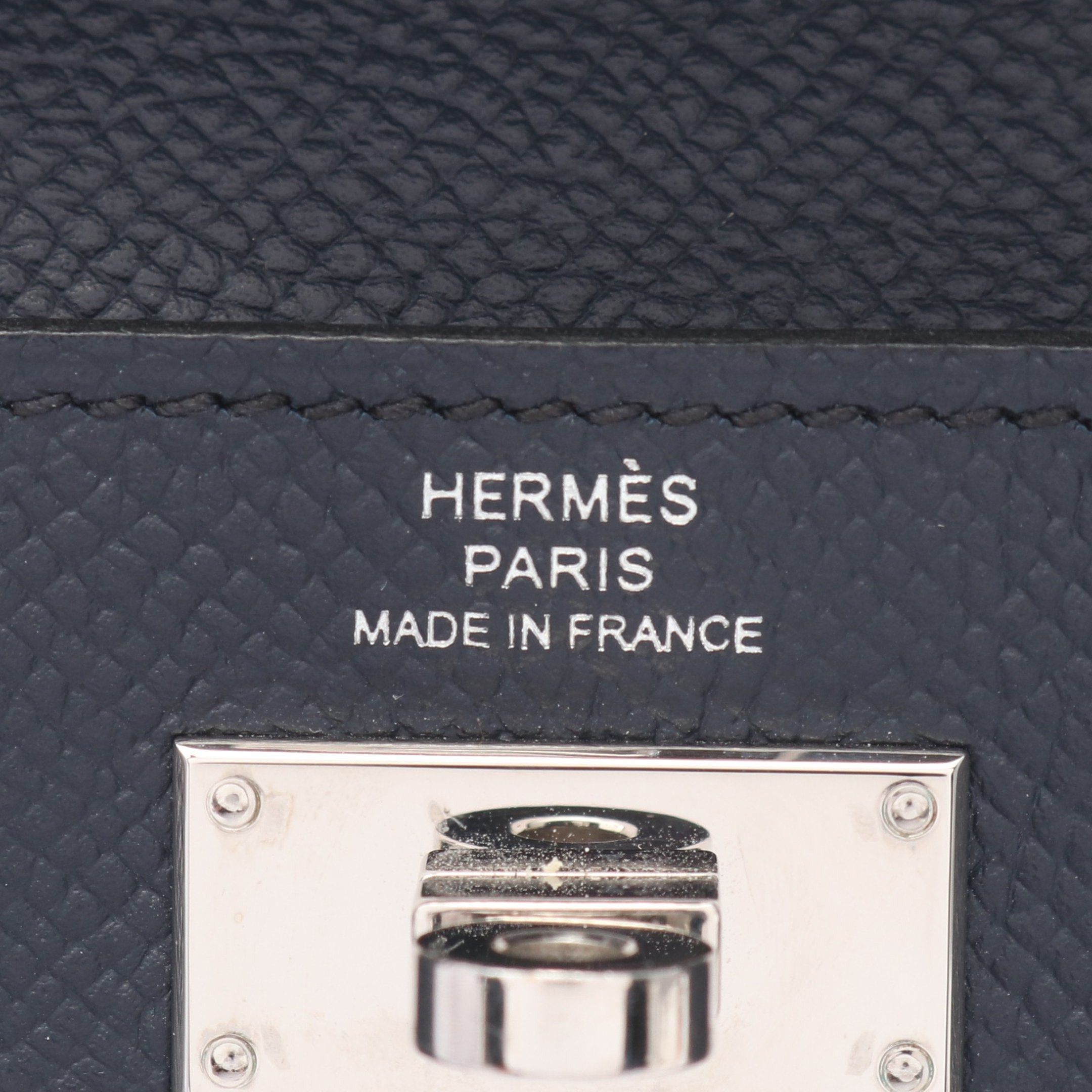 Hermes Hermes Kelly Pocket Compact Bleu Nui Coin Purse Veau Epsom Navy Silver Hardware Z Stamp Size ONE SIZE - 3 Thumbnail