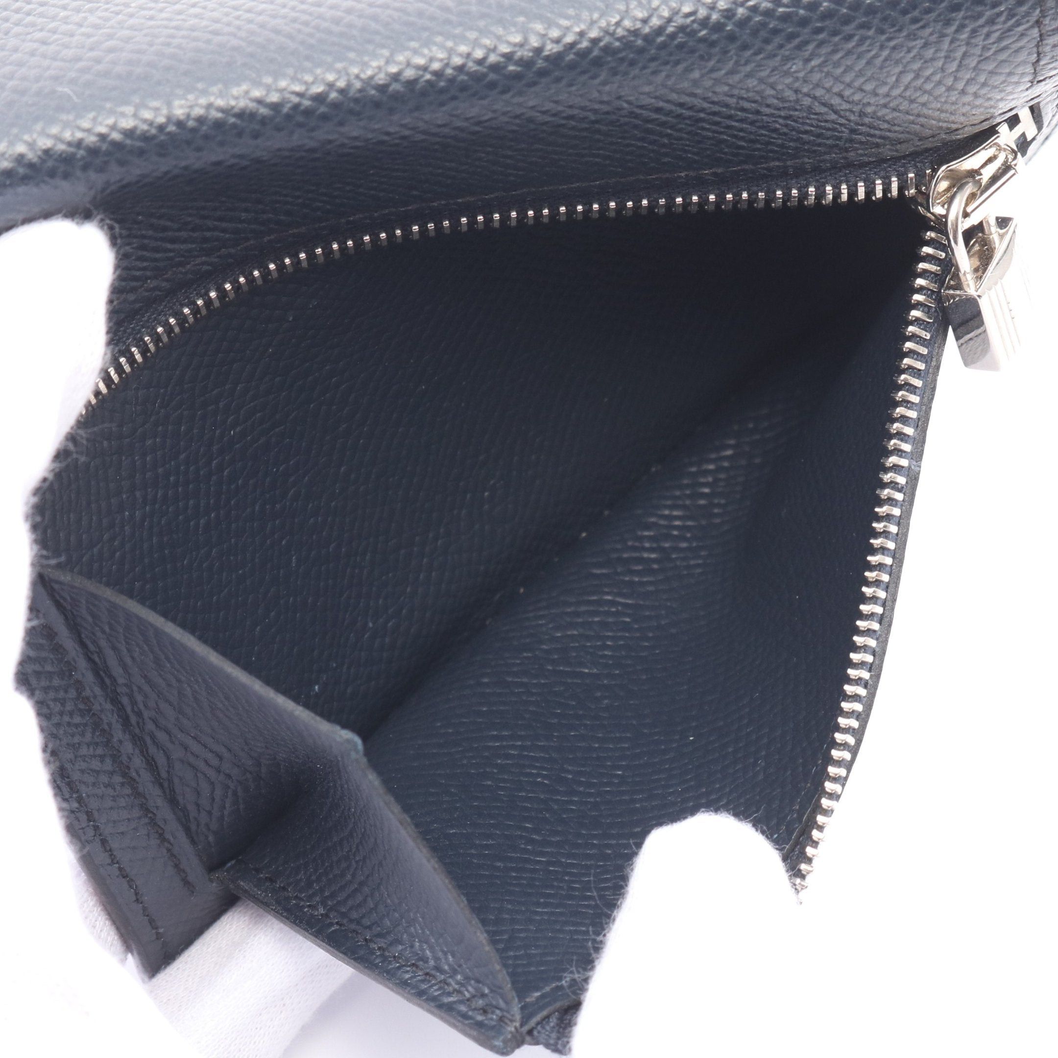 Hermes Hermes Kelly Pocket Compact Bleu Nui Coin Purse Veau Epsom Navy Silver Hardware Z Stamp Size ONE SIZE - 6 Thumbnail