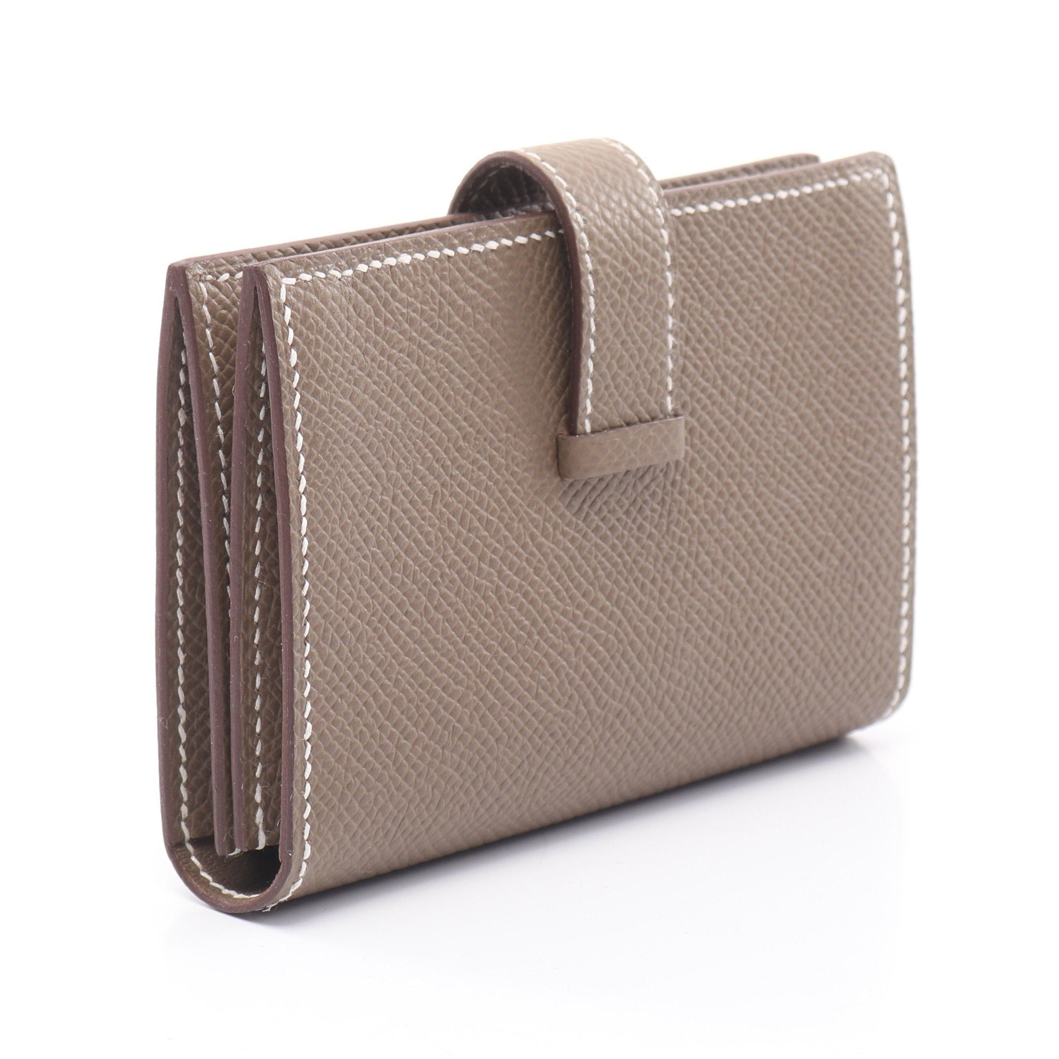 Hermes Hermes Bearn Card Case Etoupe Veau Epsom Gray Brown Silver Hardware K Stamp Size ONE SIZE - 2 Thumbnail