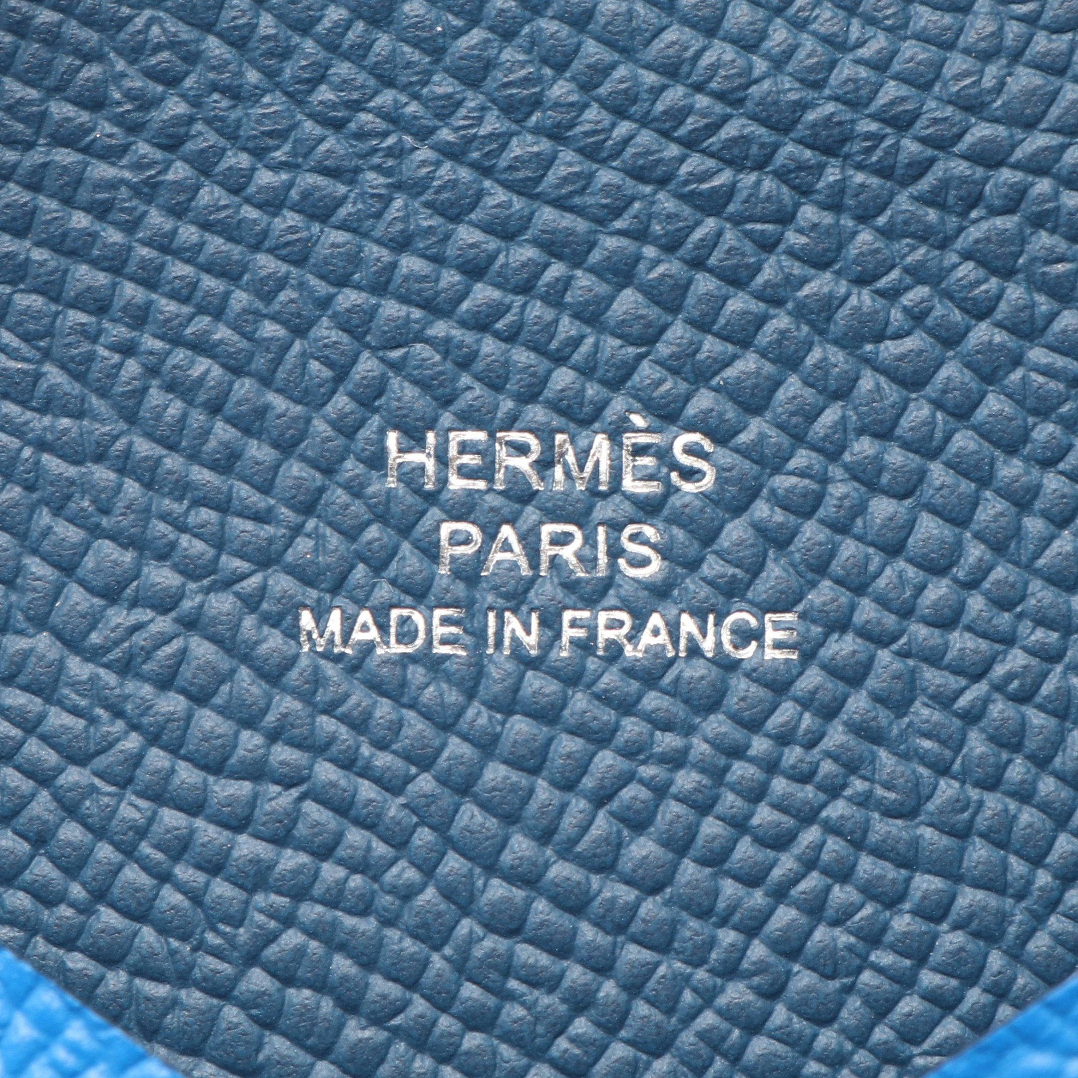 Hermes Hermes Calvi Verso Blue France Saphir Coin Purse Veau Epsom Silver Hardware K Stamp Size ONE SIZE - 5 Thumbnail