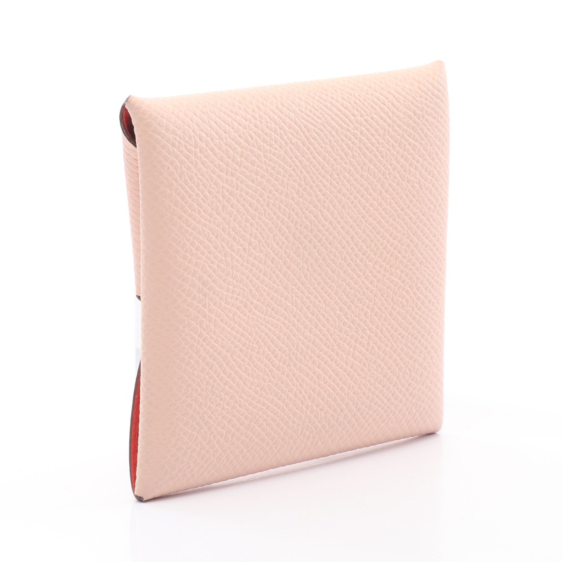 Hermes Hermes Bastia Rose Eglantine Jaipur Coin Purse Veau Epsom Light Pink Silver Hardware C Engraved Size ONE SIZE - 2 Thumbnail
