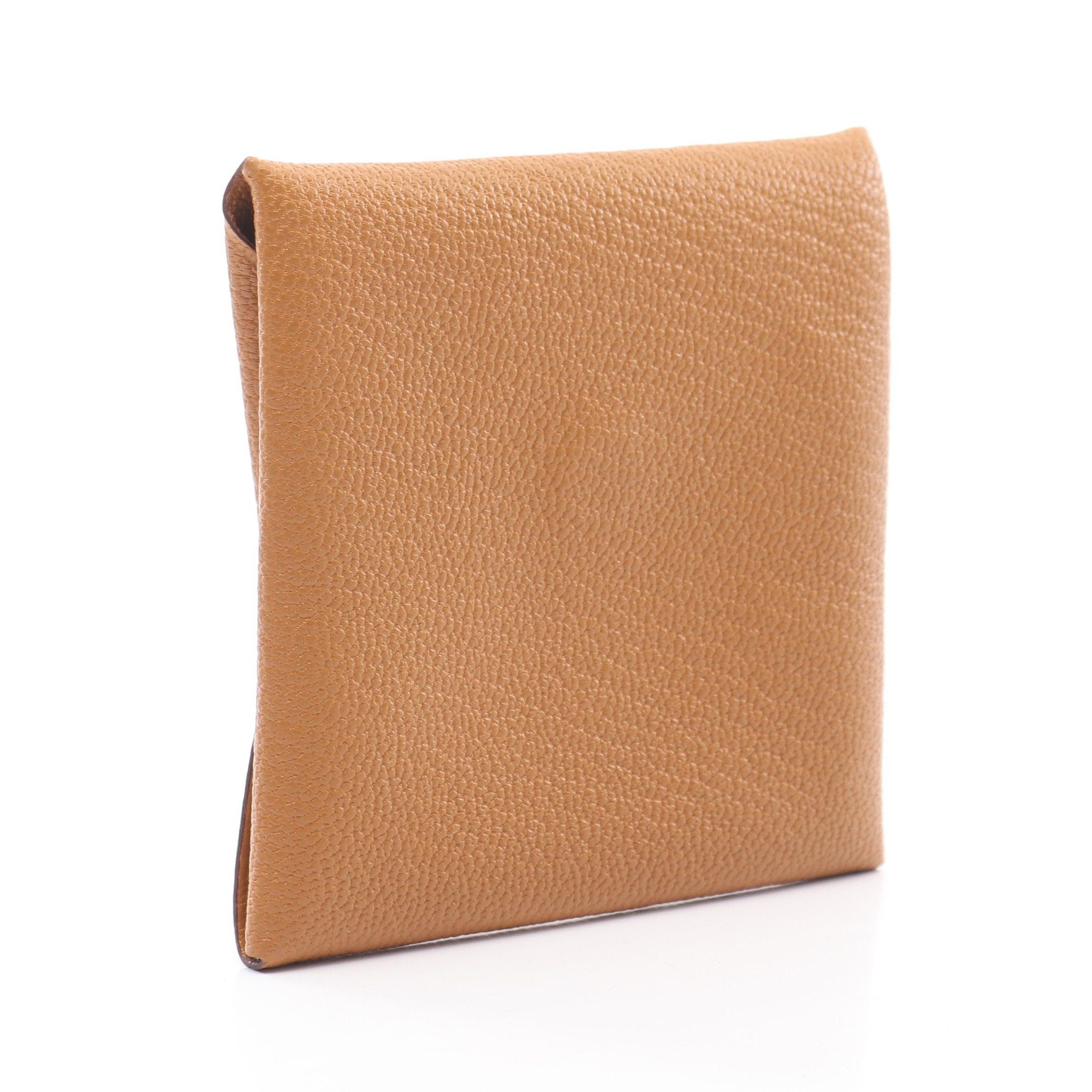Hermes Hermes Bastia Sesame Coin Purse Chevre Light Brown Silver Hardware B Stamp Size ONE SIZE - 2 Thumbnail