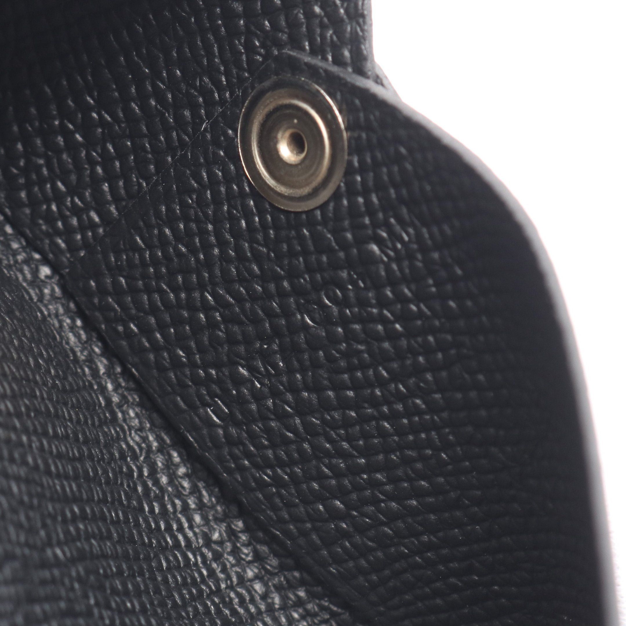 Hermes Hermes Calvi Black Coin Purse Veau Epsom Silver Hardware U Stamp Size ONE SIZE - 6 Thumbnail