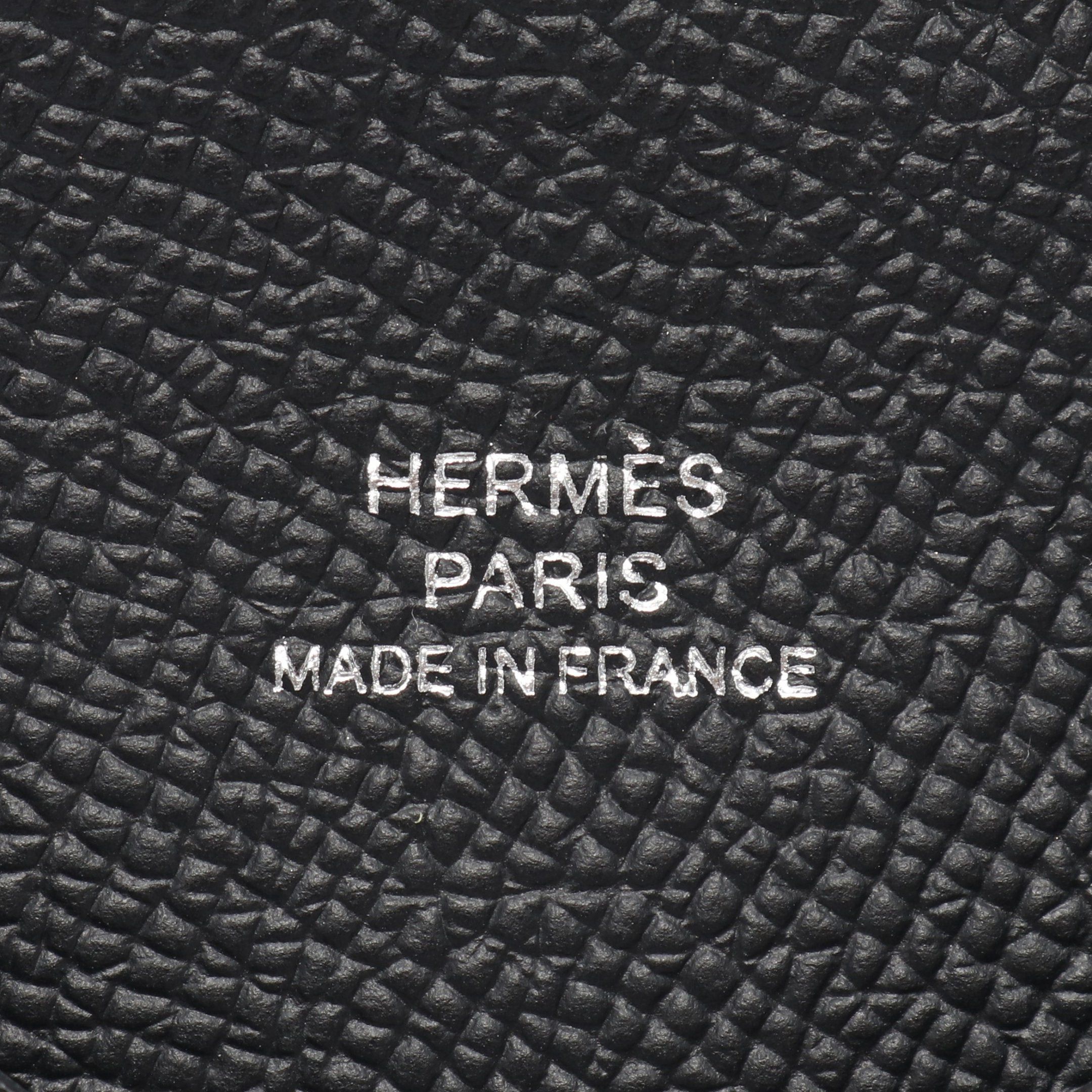 Hermes Hermes Calvi Black Coin Purse Veau Epsom Silver Hardware U Stamp Size ONE SIZE - 5 Thumbnail
