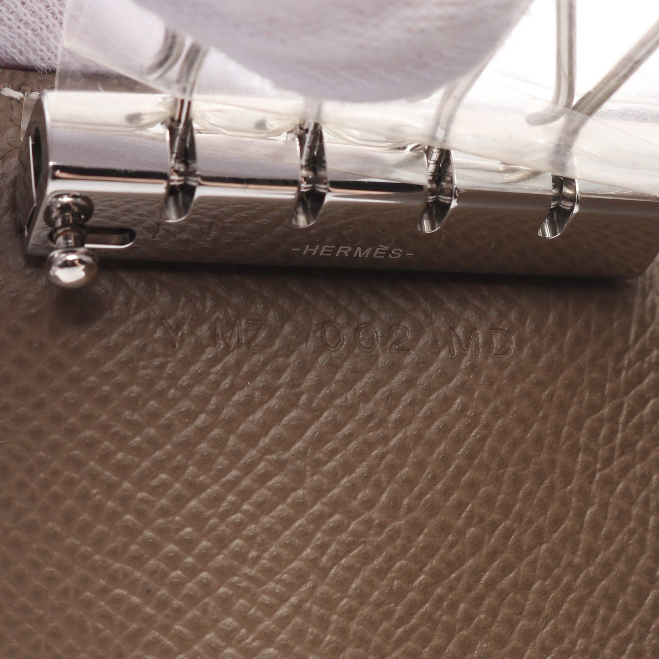 Hermes Hermes Bearn Etoupe 4 Ring Chain Key Case Veau Epsom Gray Brown Silver Hardware Y Stamp Size ONE SIZE - 5 Thumbnail