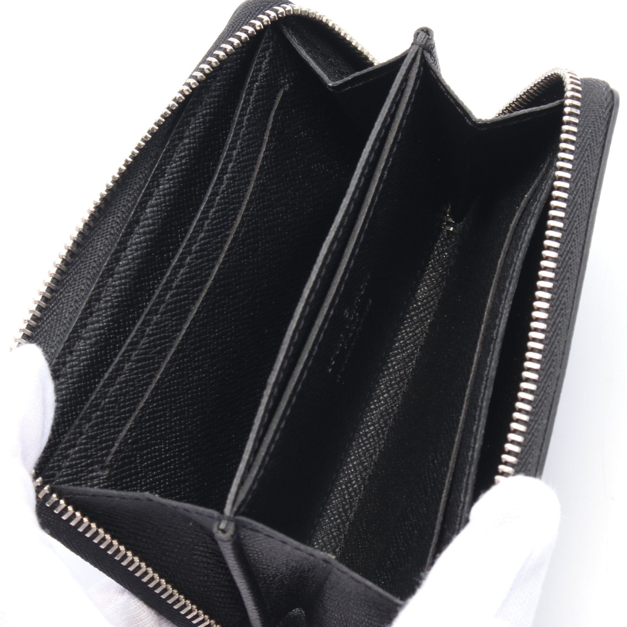 Louis Vuitton Louis Vuitton Zippy Coin Purse Taiga Ardoise Round Zipper Wallet Leather Black Size ONE SIZE - 3 Thumbnail