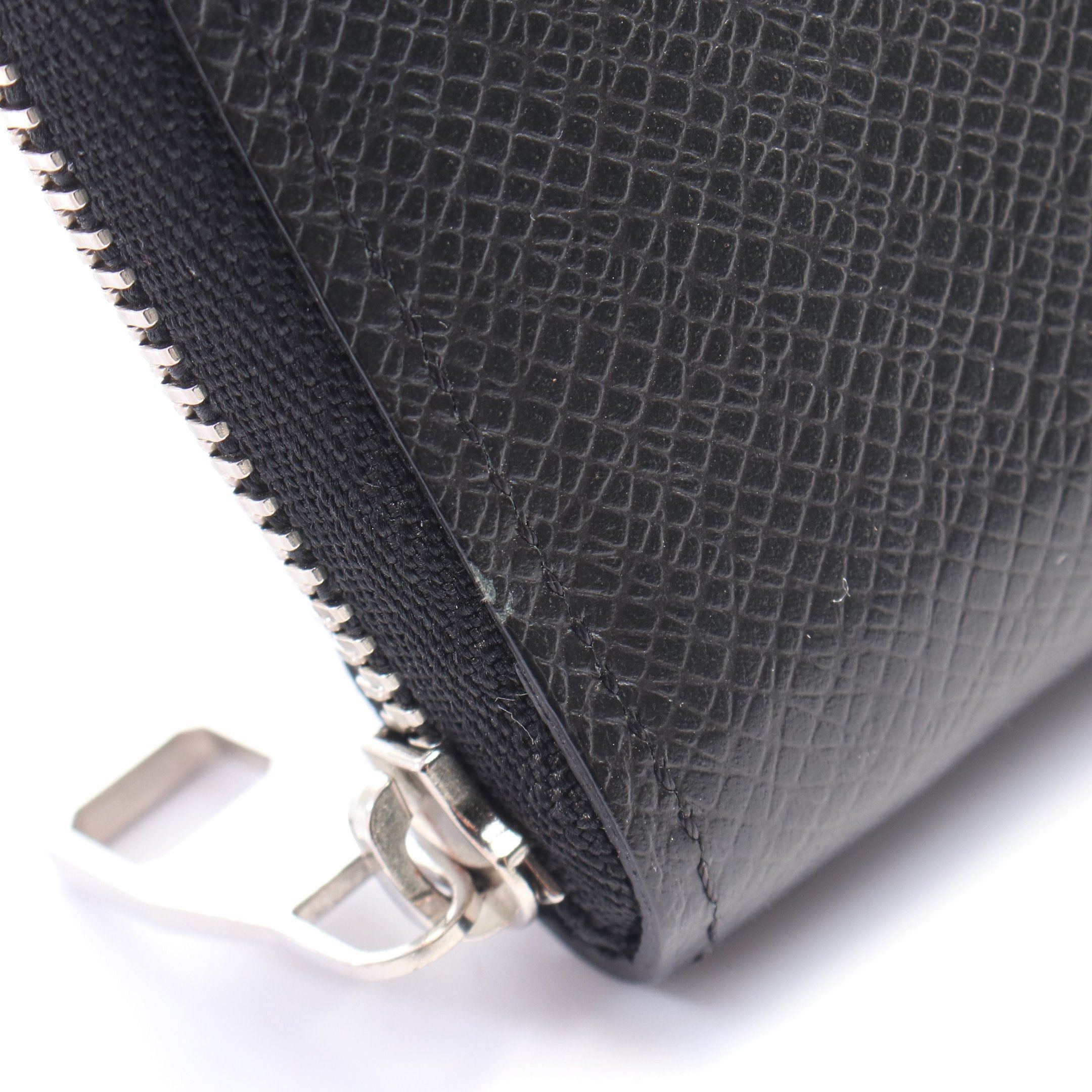 Louis Vuitton Louis Vuitton Zippy Coin Purse Taiga Ardoise Round Zipper Wallet Leather Black Size ONE SIZE - 6 Thumbnail