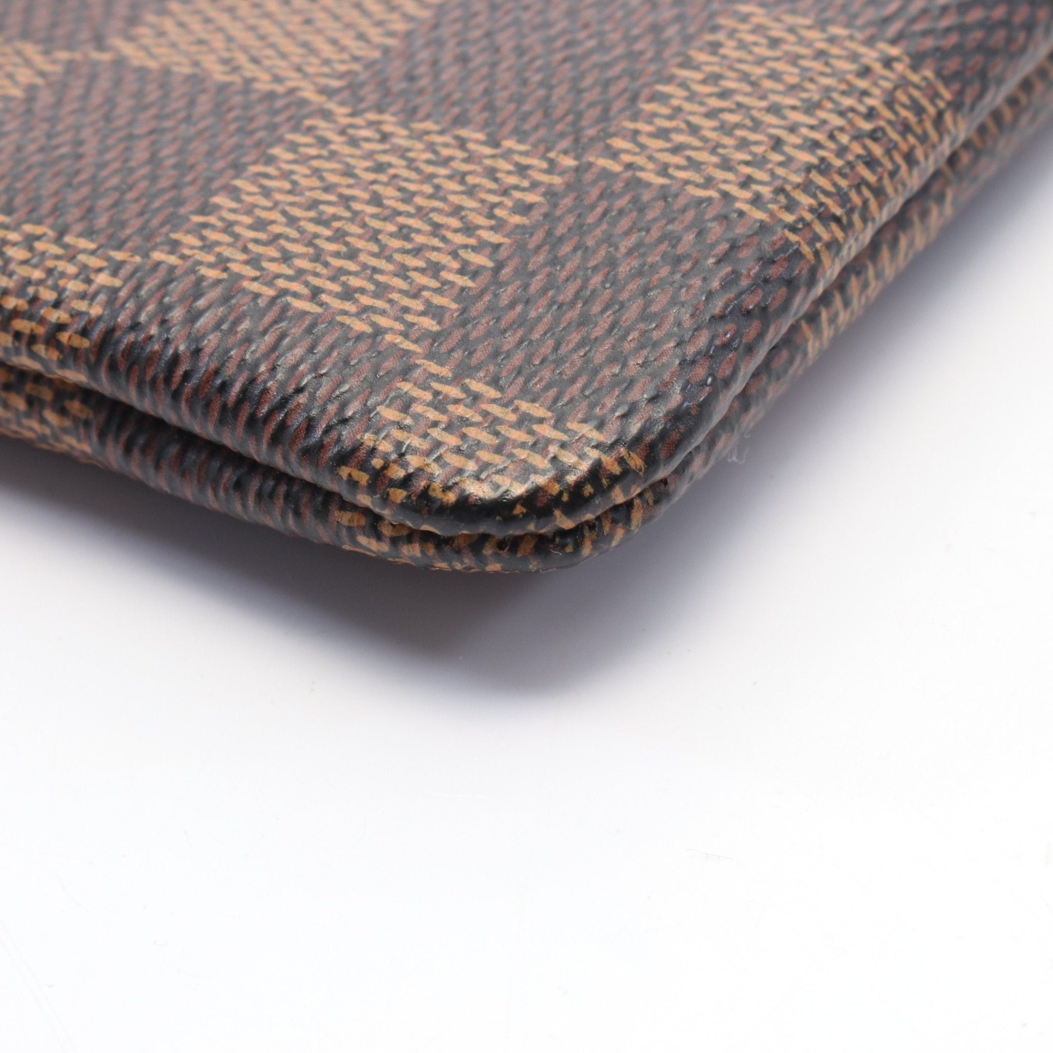 Louis Vuitton Louis Vuitton Pochette Kure Damier Ebene Coin Purse Leather Brown Size ONE SIZE - 9 Thumbnail