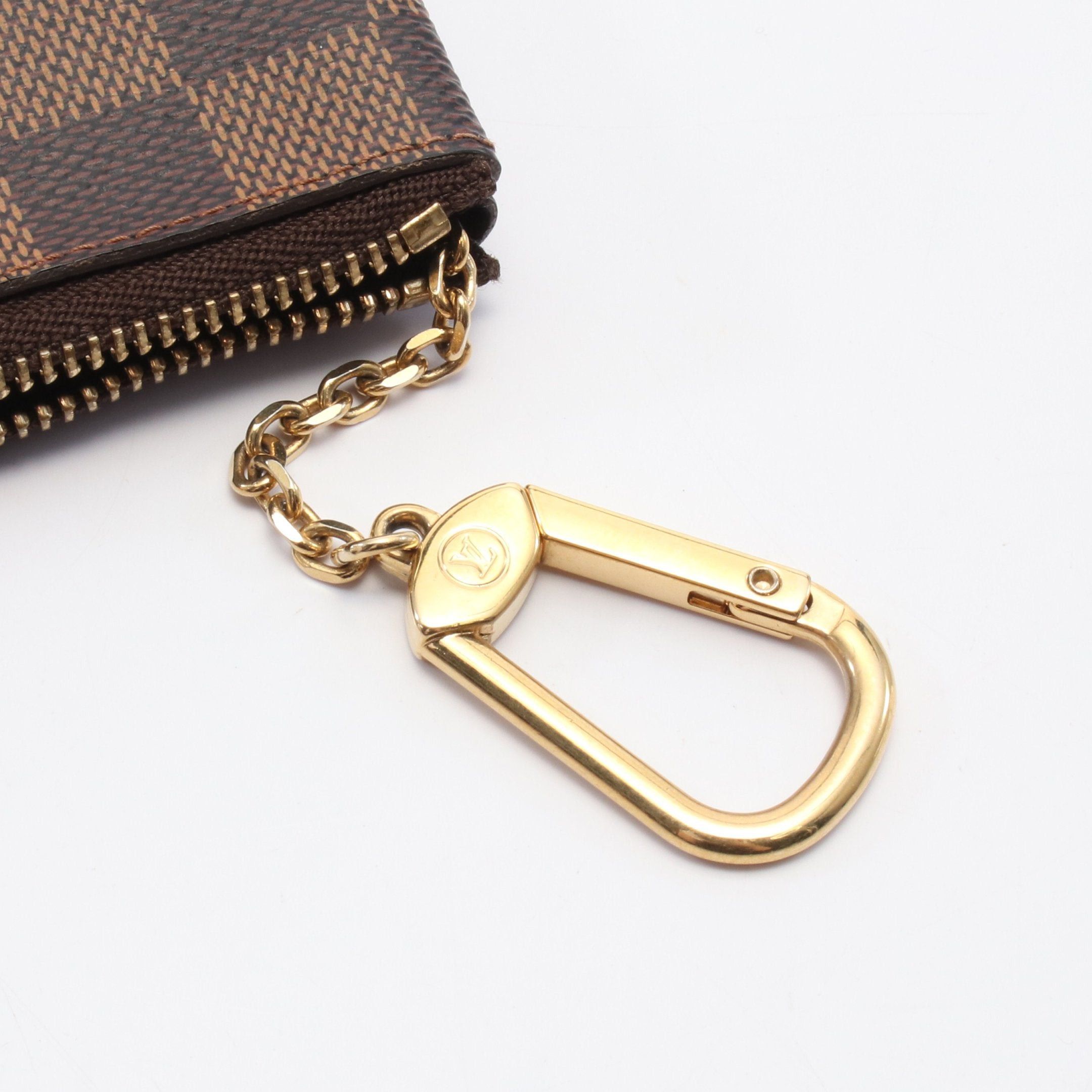 Louis Vuitton Louis Vuitton Pochette Kure Damier Ebene Coin Purse Leather Brown Size ONE SIZE - 6 Thumbnail
