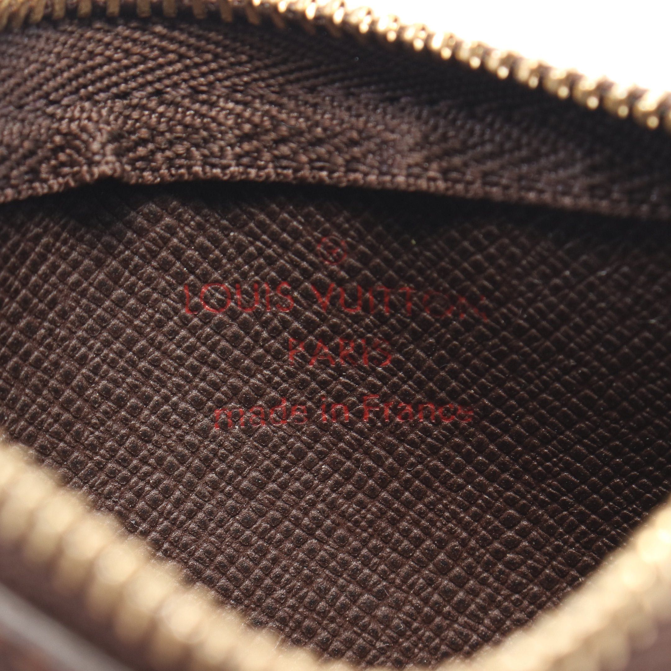 Louis Vuitton Louis Vuitton Pochette Kure Damier Ebene Coin Purse Leather Brown Size ONE SIZE - 4 Thumbnail
