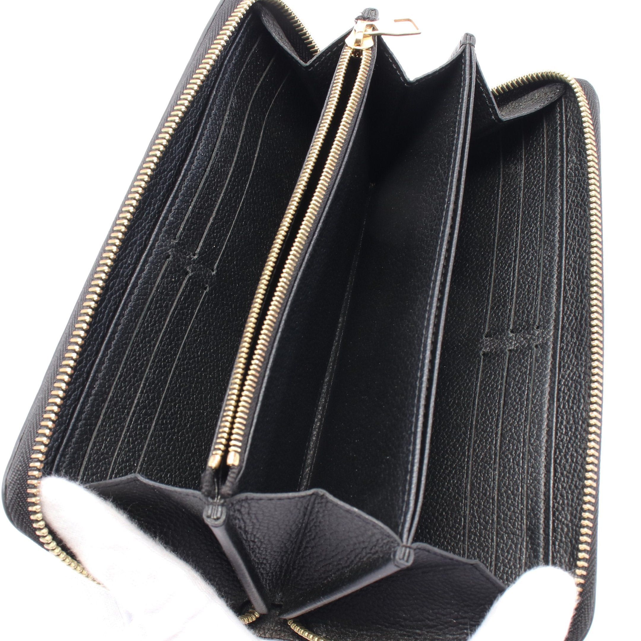 Louis Vuitton Louis Vuitton Zippy Wallet Monogram Empreinte Noir Round Zipper Long Leather Black Size ONE SIZE - 3 Thumbnail