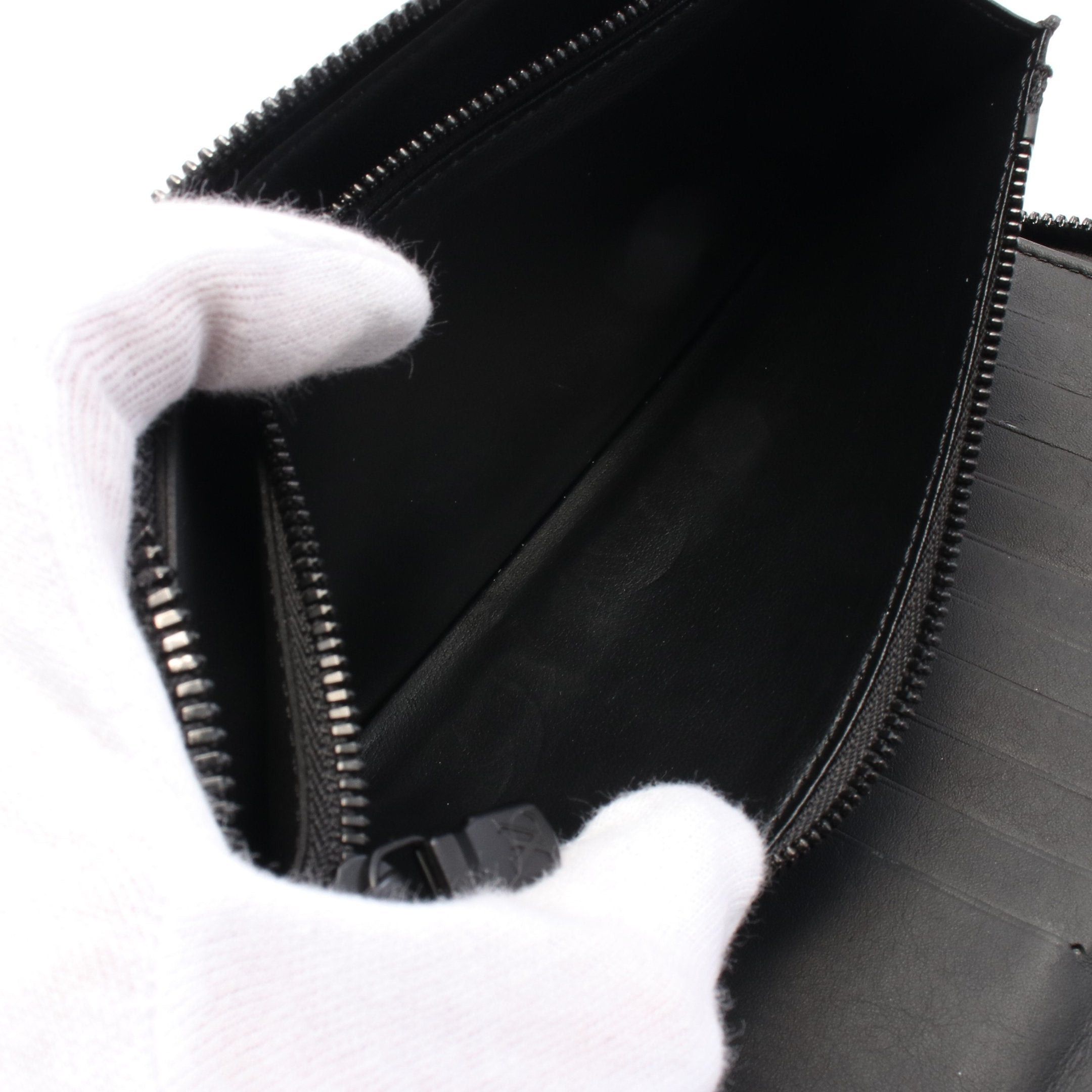 Louis Vuitton Louis Vuitton Zippy Wallet Vertical Monogram Shadow Round Zipper Long Leather Black Size ONE SIZE - 6 Thumbnail