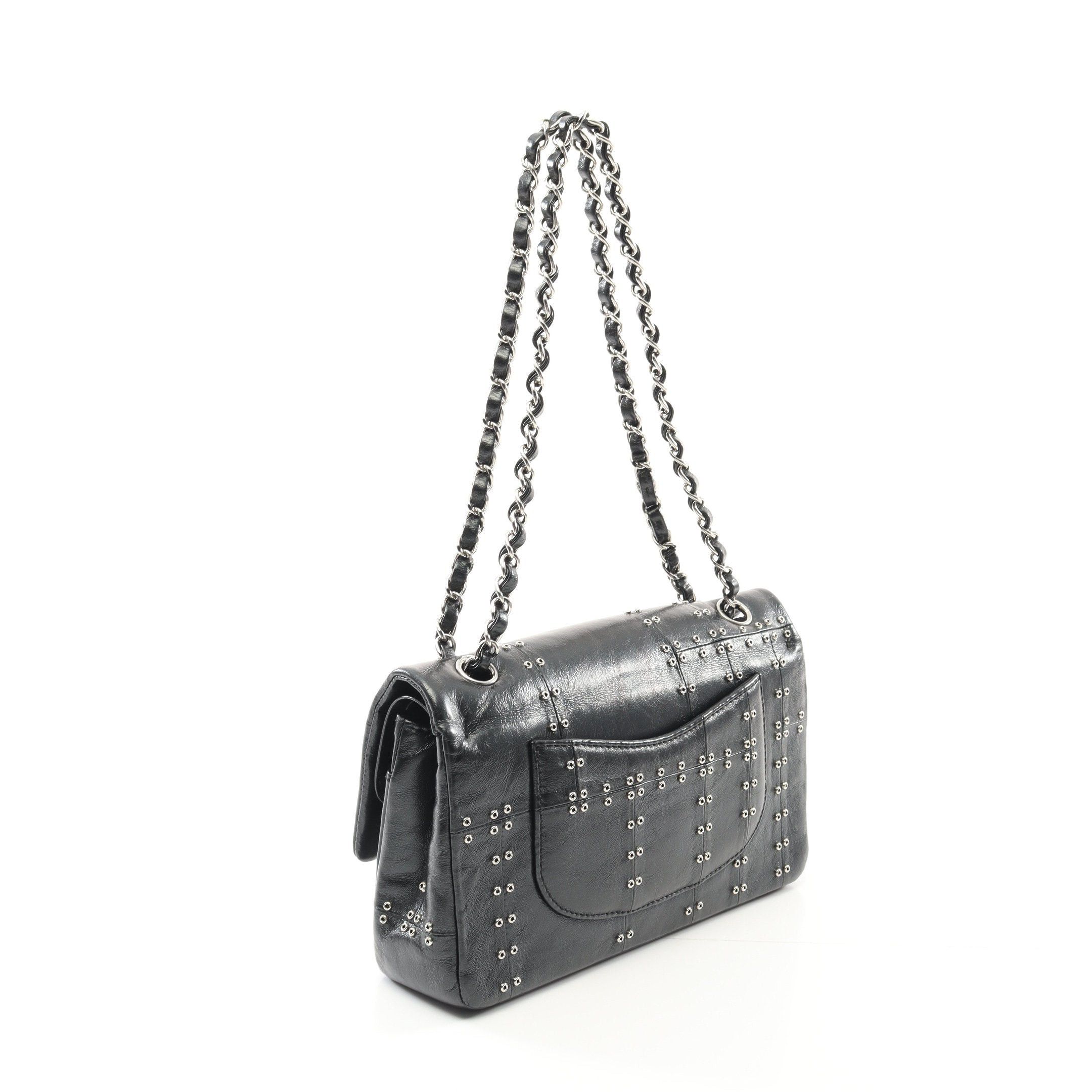 Chanel Chanel Airline Matelasse Double Flap Chain Shoulder Bag Leather Black Silver Hardware Size ONE SIZE - 2 Thumbnail