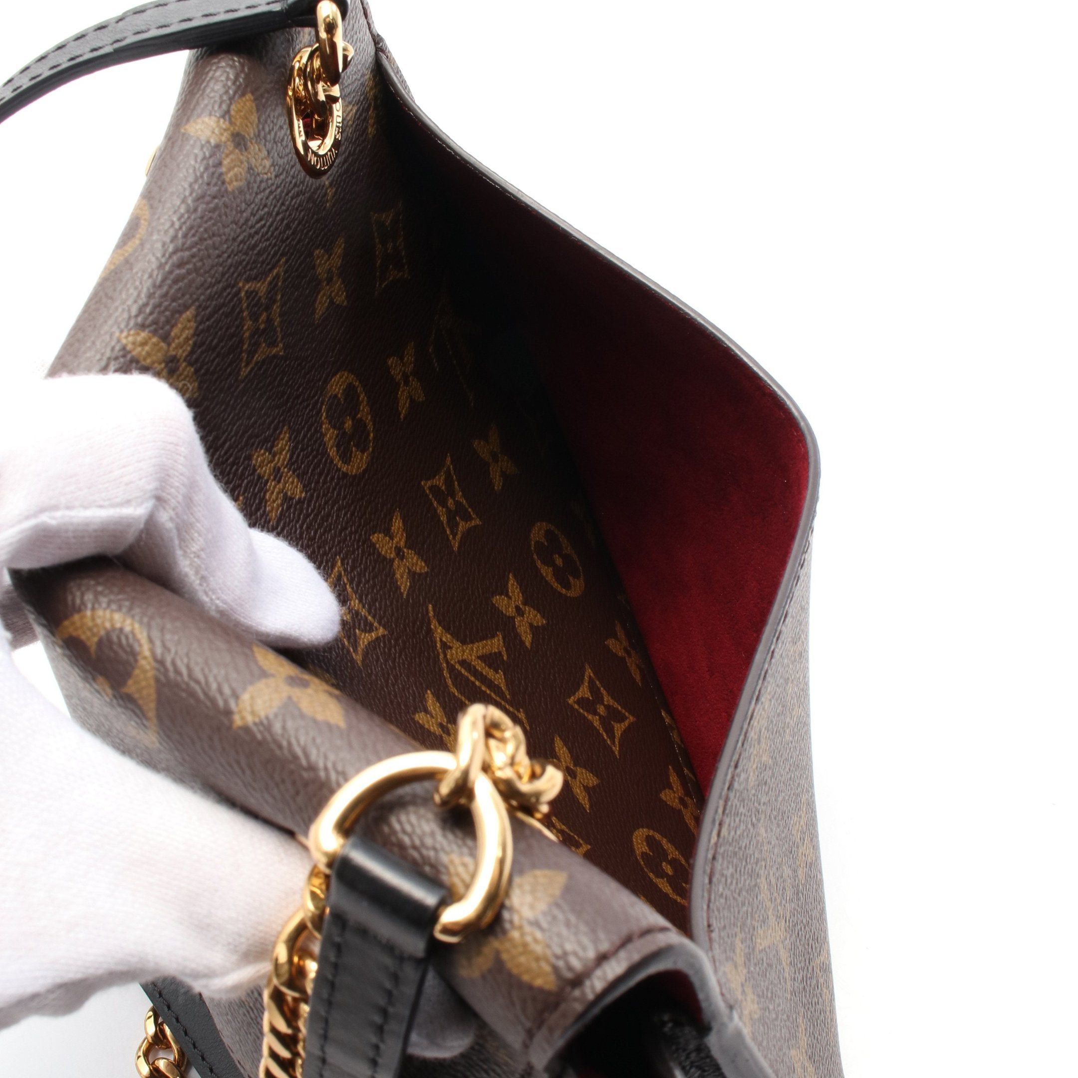 Louis Vuitton Louis Vuitton Passy Monogram Shoulder Bag Chain Leather Brown Black Size ONE SIZE - 6 Thumbnail