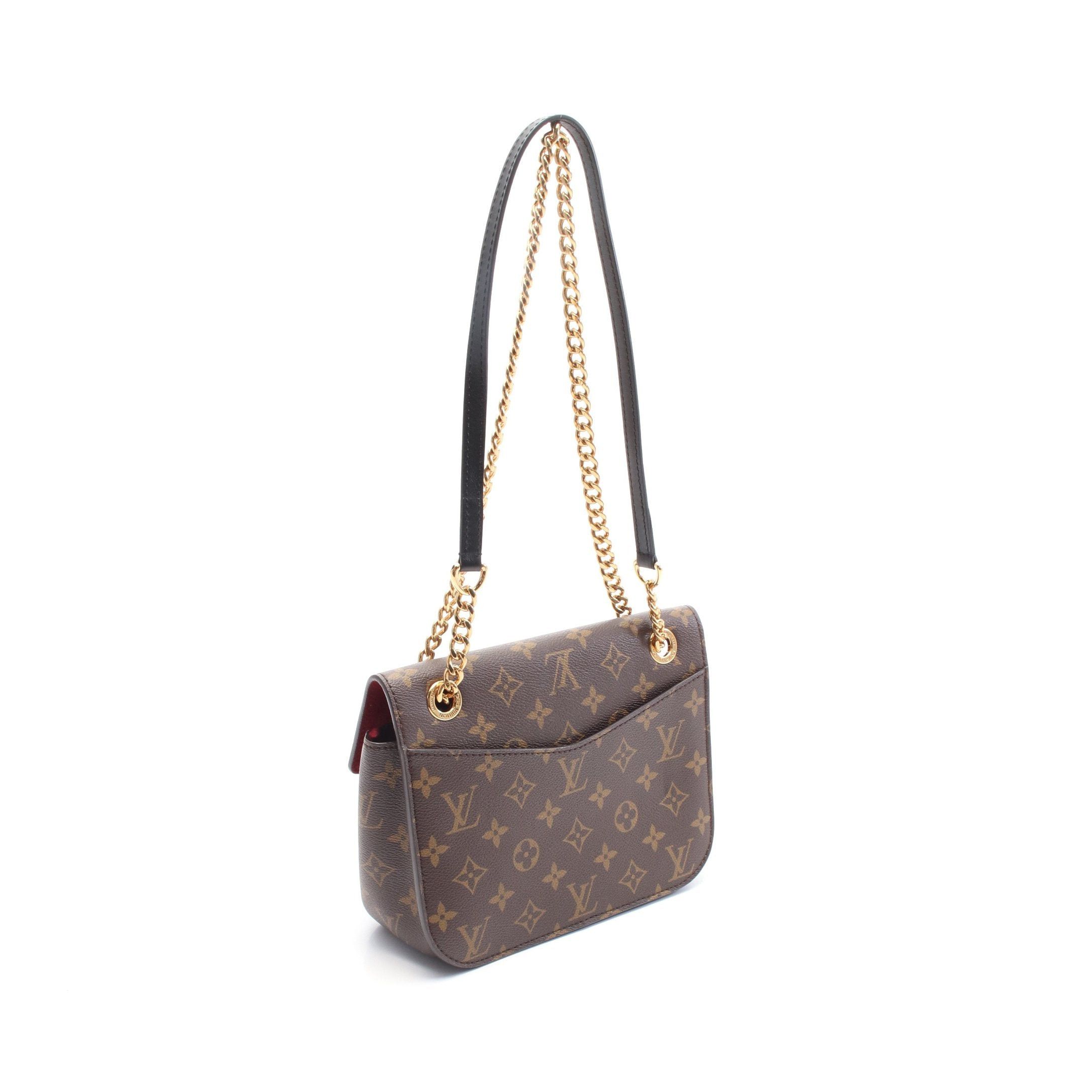 Louis Vuitton Louis Vuitton Passy Monogram Shoulder Bag Chain Leather Brown Black Size ONE SIZE - 2 Thumbnail