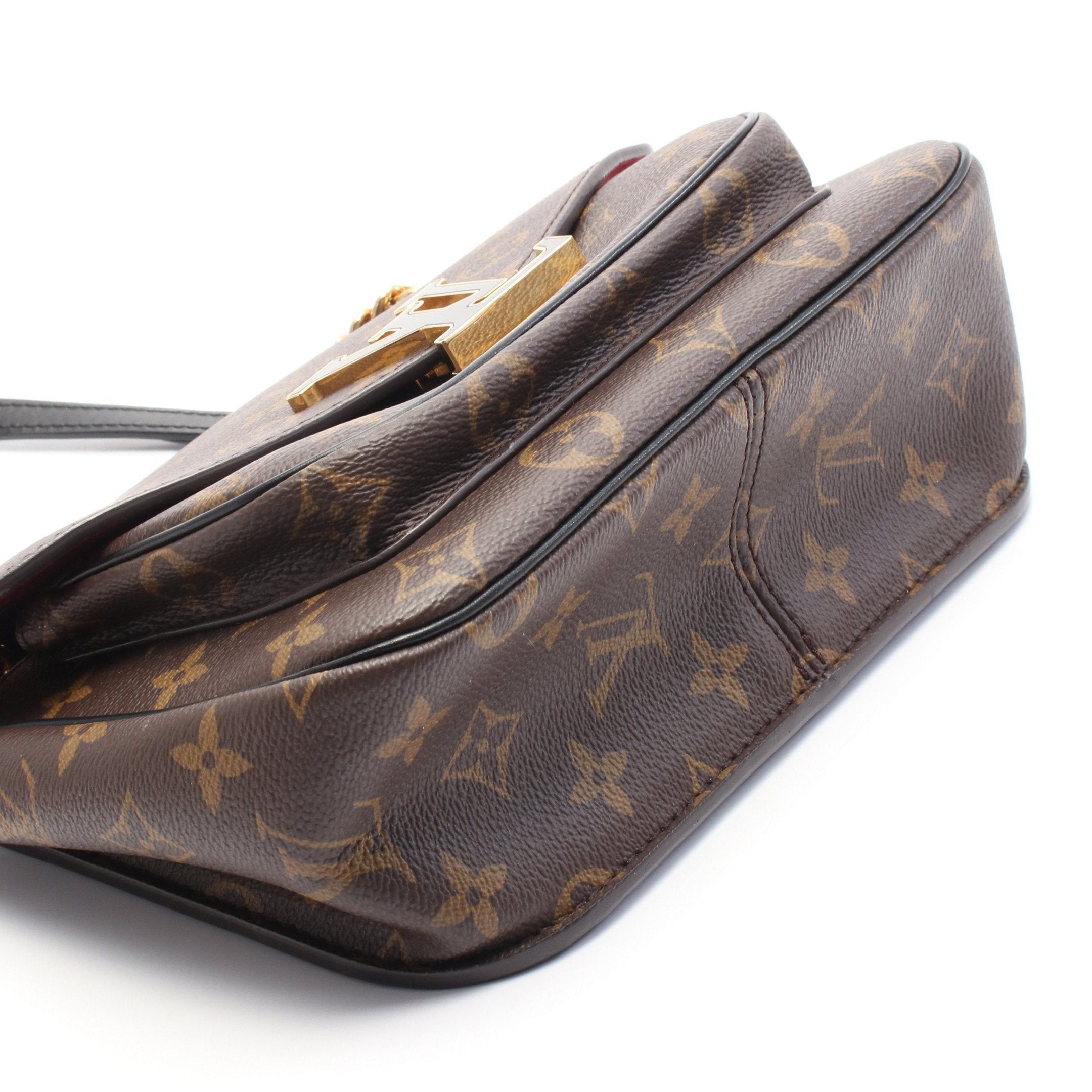 Louis Vuitton Louis Vuitton Passy Monogram Shoulder Bag Chain Leather Brown Black Size ONE SIZE - 5 Thumbnail