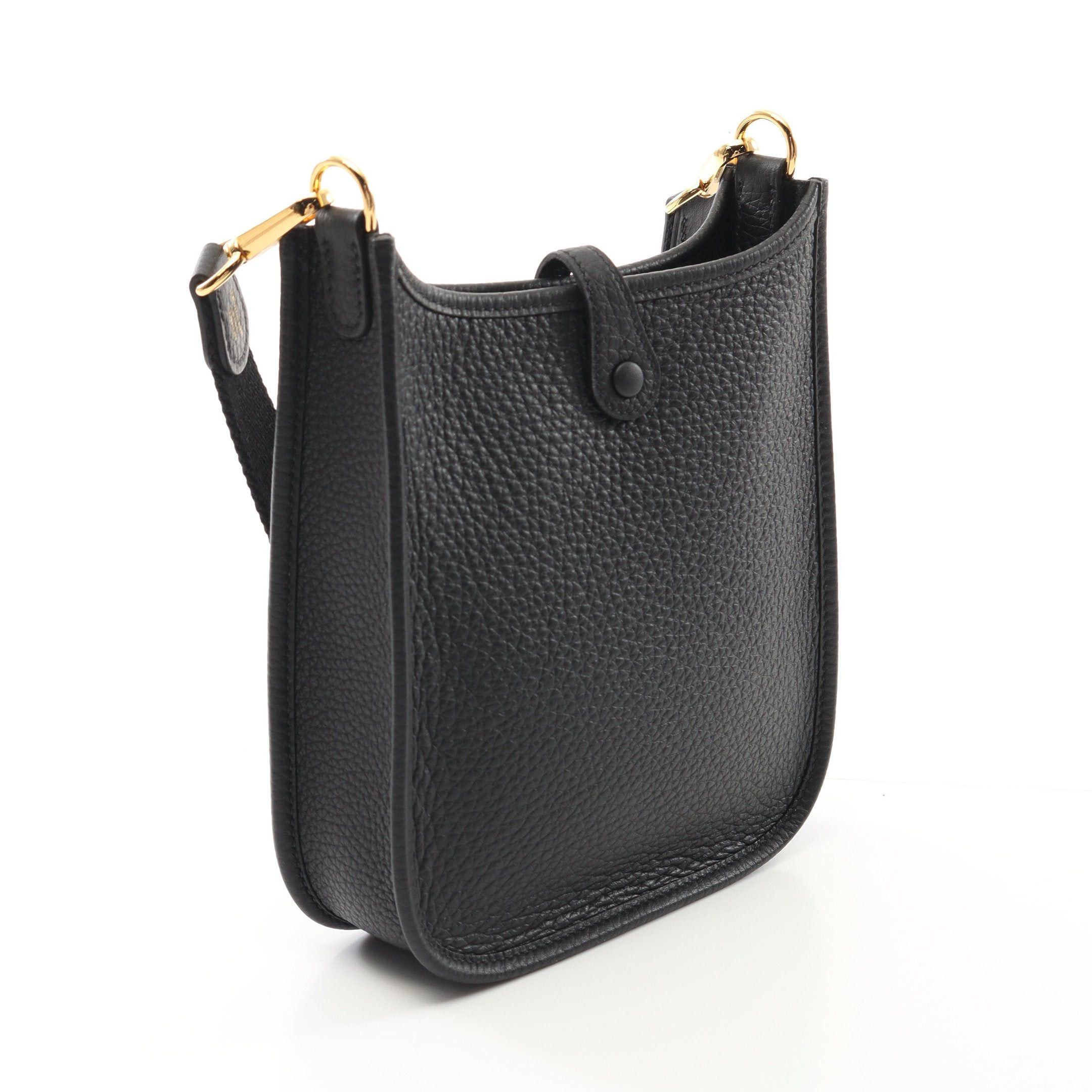 Hermes Hermes Evelyn Tpm Amazon Shoulder Bag Clemence Leather Black Gold Hardware Double Engraved Size ONE SIZE - 2 Thumbnail