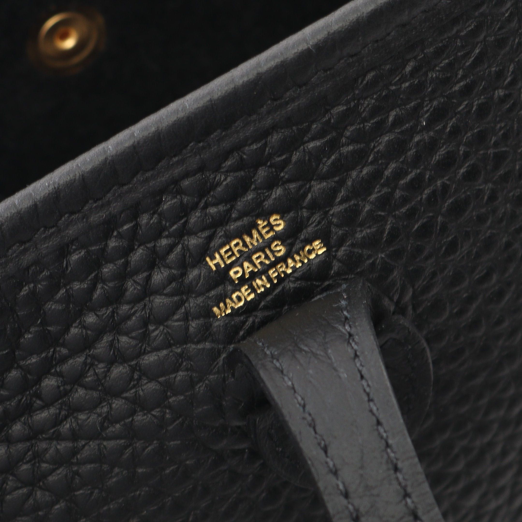 Hermes Hermes Evelyn Tpm Amazon Shoulder Bag Clemence Leather Black Gold Hardware Double Engraved Size ONE SIZE - 4 Thumbnail