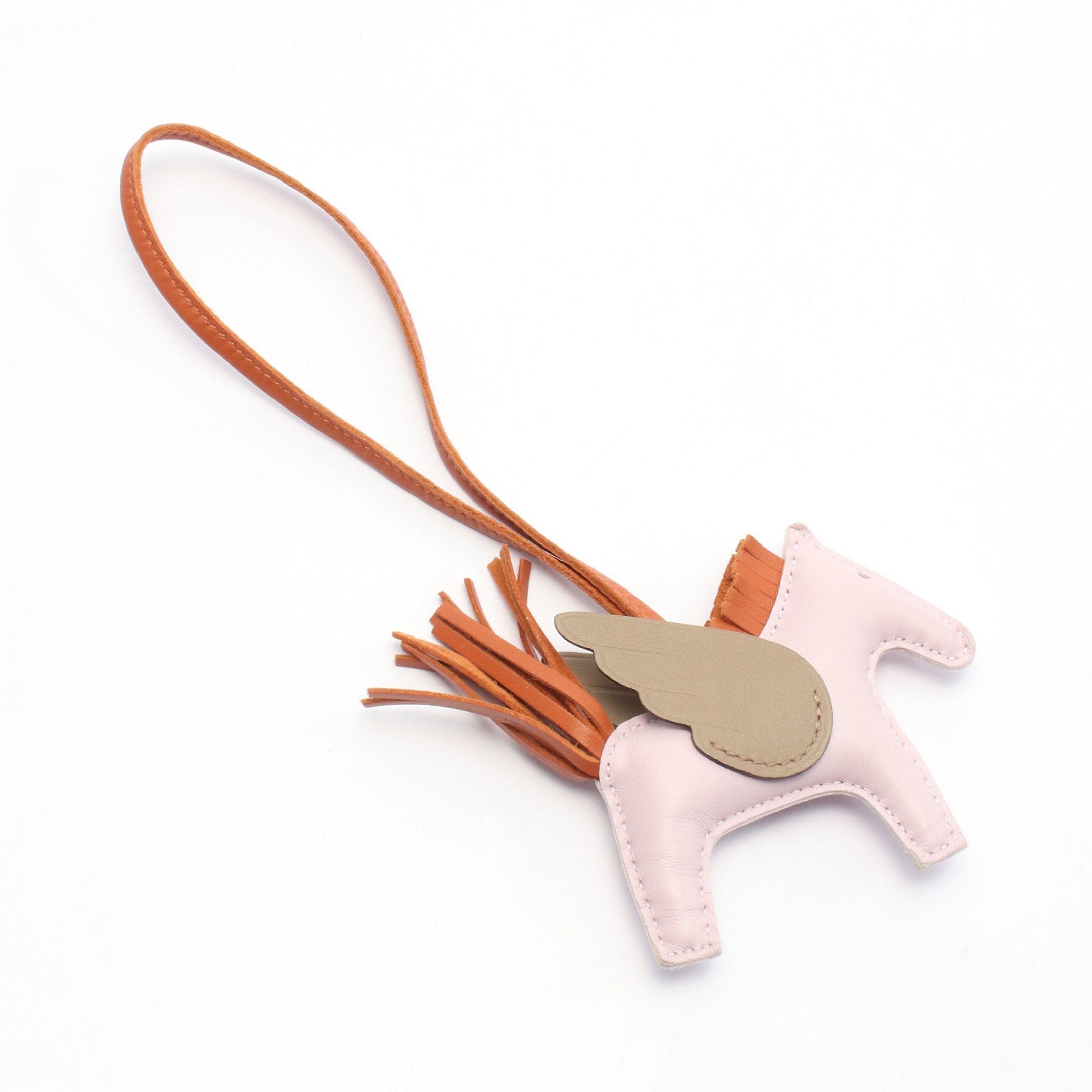 Hermes Hermes Rodeo Pegasus Pm Mauve Pail Pandepice Beige Marfa Bag Charm Aagneau Veau Swift Light Pink Orange Brown Gray Double Engraved Size ONE SIZE - 2 Thumbnail