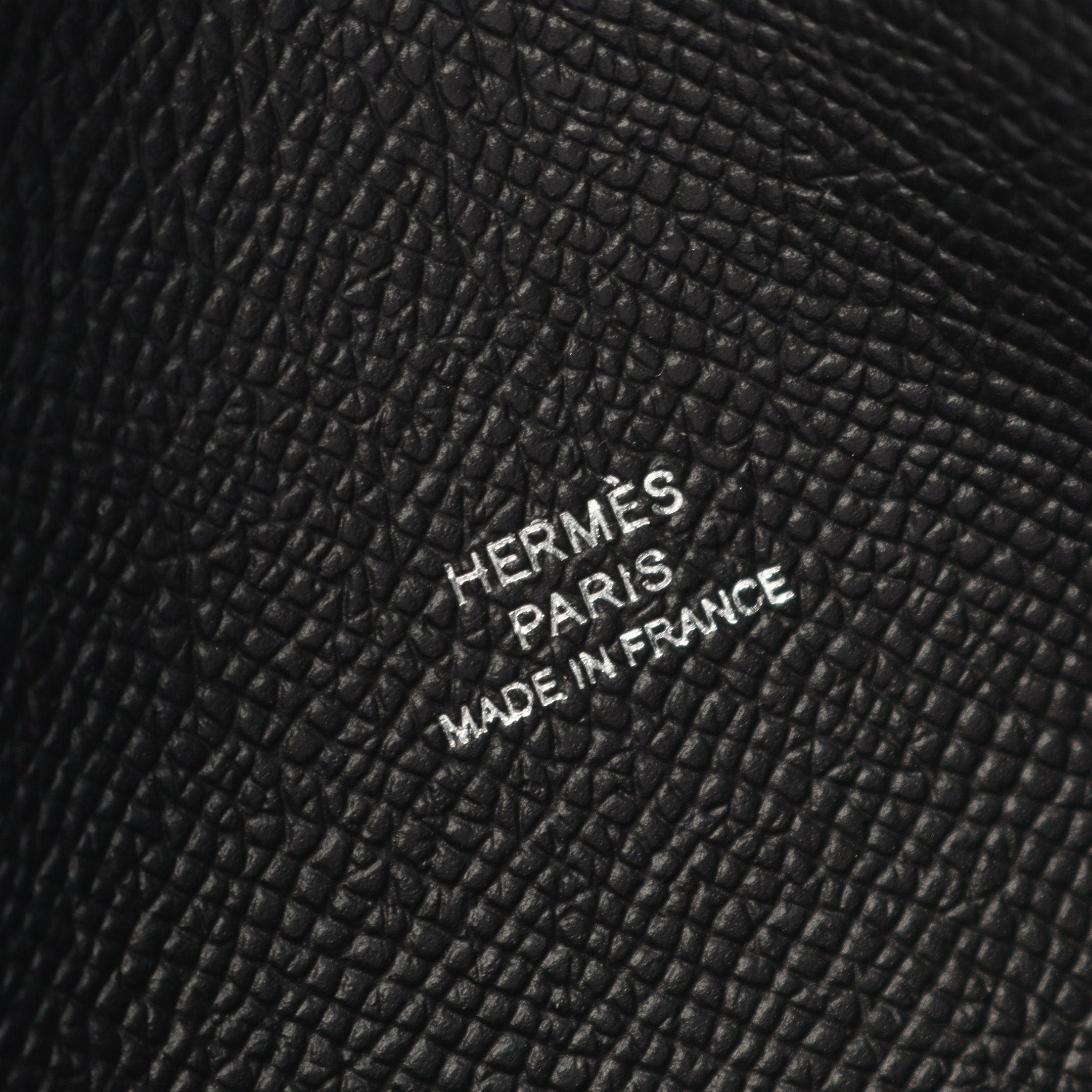 Hermes Hermes Calvi Coin Purse Veau Epsom Black Silver Hardware Double Engraved Size ONE SIZE - 4 Thumbnail