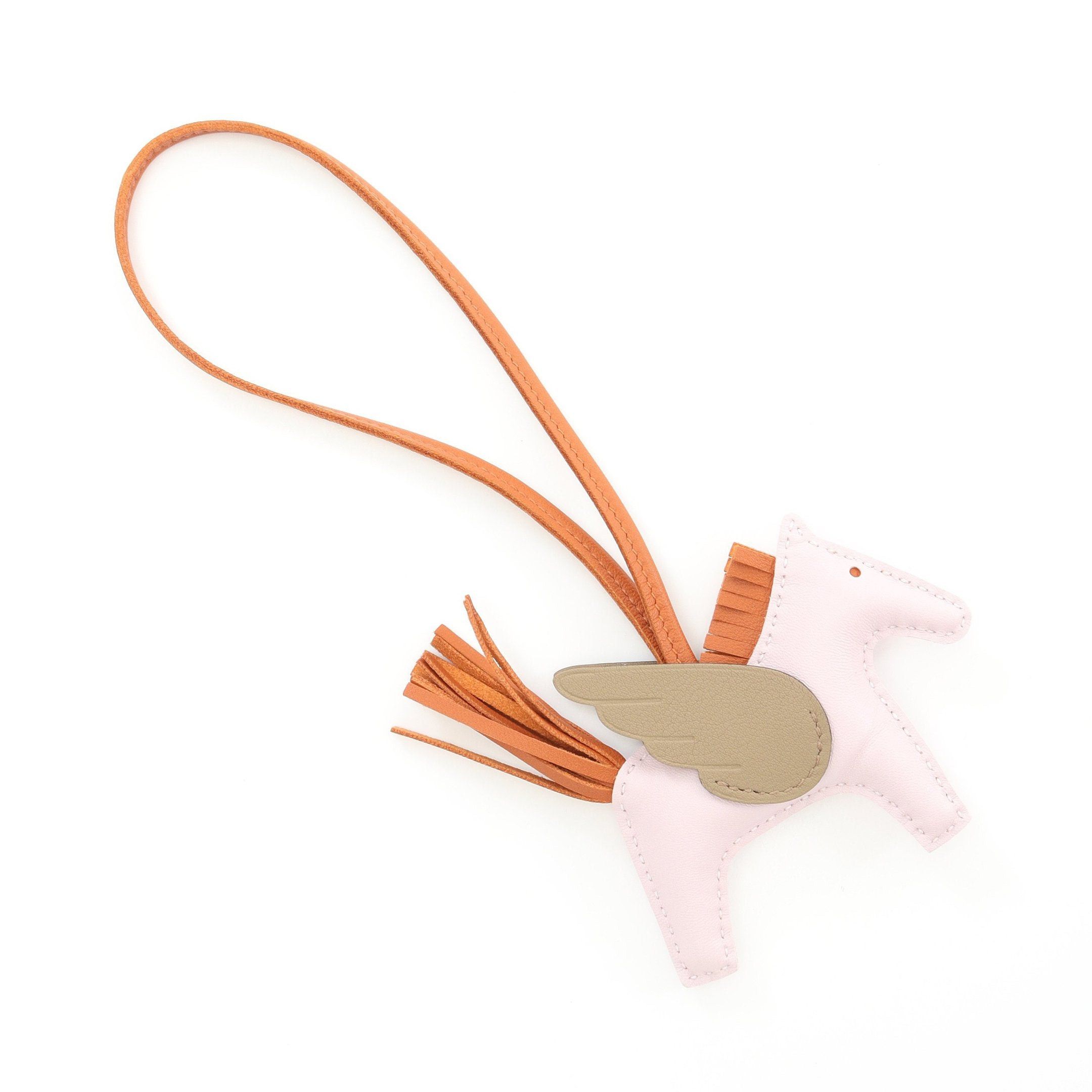 Hermes Hermes Rodeo Pegasus Pm Mauve Pail Pandepice Beige Marfa Bag Charm Aagneau Veau Swift Light Pink Brown Double Engraved Size ONE SIZE - 2 Thumbnail