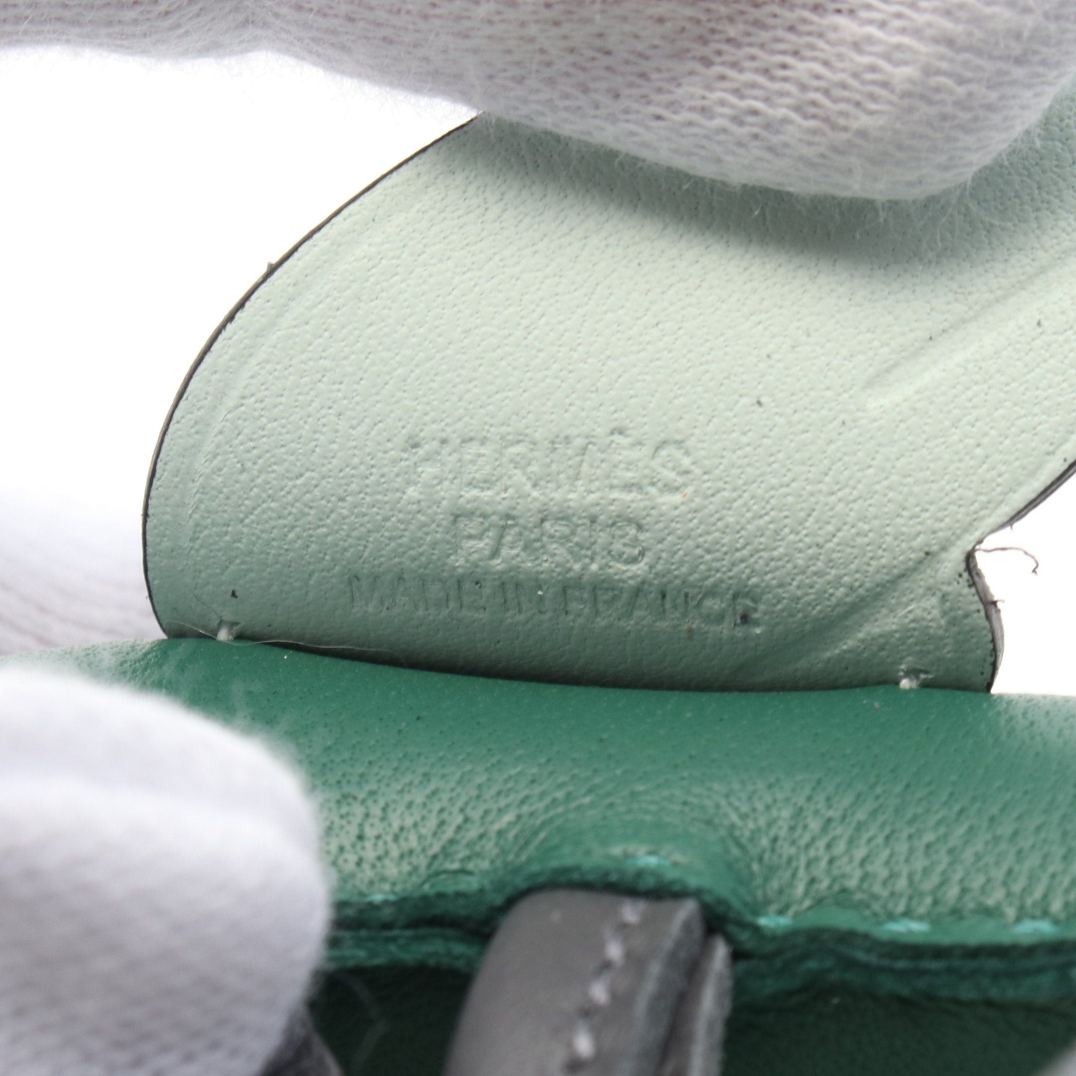 Hermes Hermes Rodeo Pegasus Pm Vert Moyan Ardoise Peppermint Bag Charm Aagneau Dark Green Gray Light Double Engraved Size ONE SIZE - 3 Thumbnail