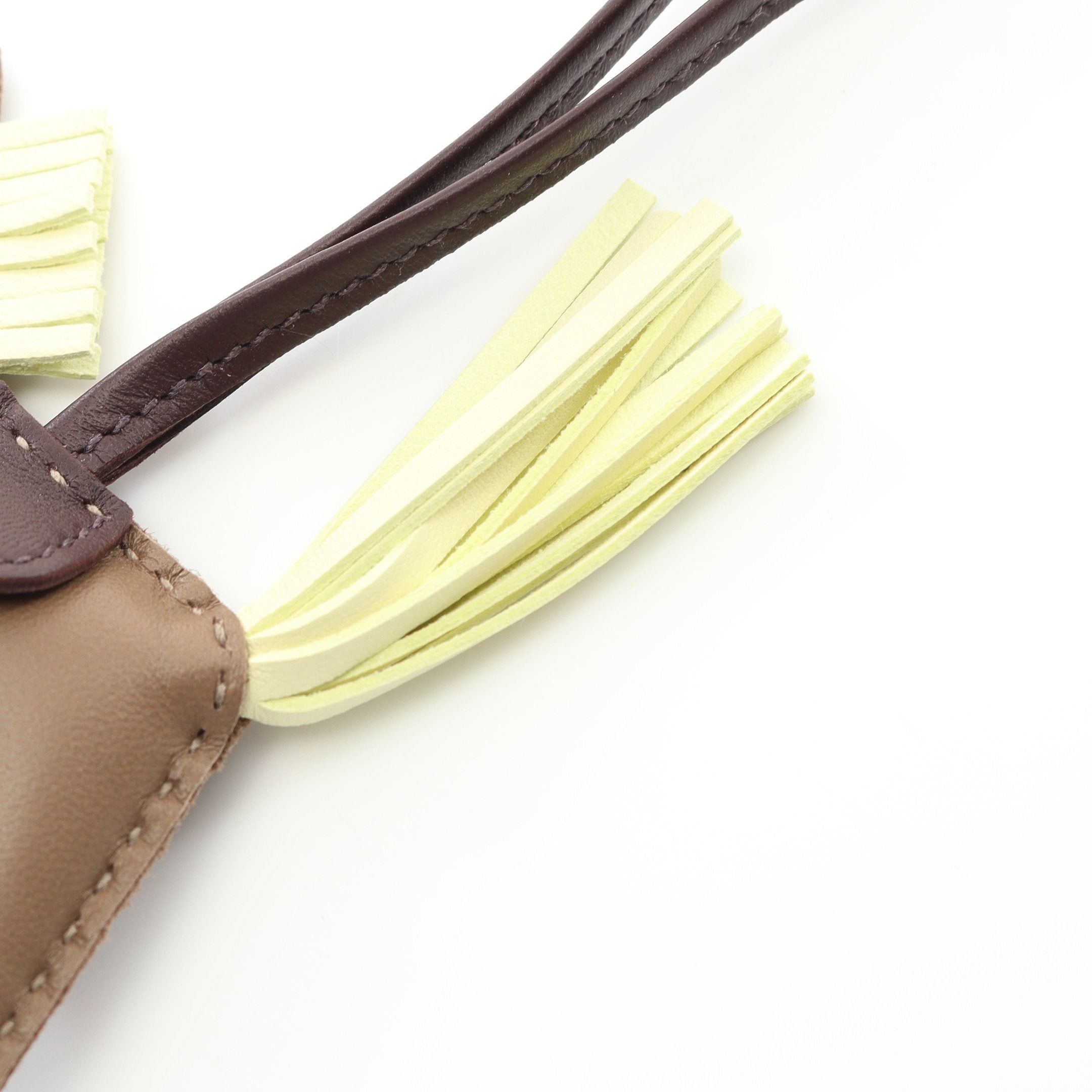 Hermes Hermes Rodeo Pm Etoupe Jaune Milton Rouge Serie Bag Charm Aagneau Gray Brown Light Yellow Dark Double Engraved Size ONE SIZE - 4 Thumbnail