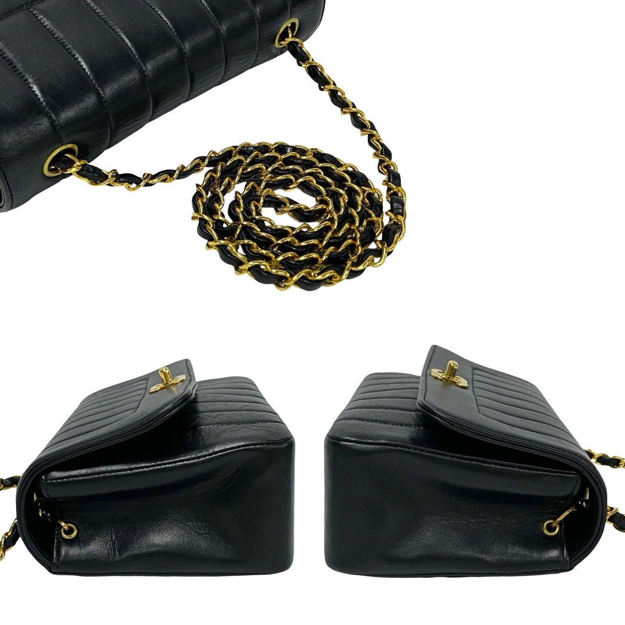 Chanel Chanel Shoulder Bag Black Leather Size ONE SIZE - 5 Thumbnail
