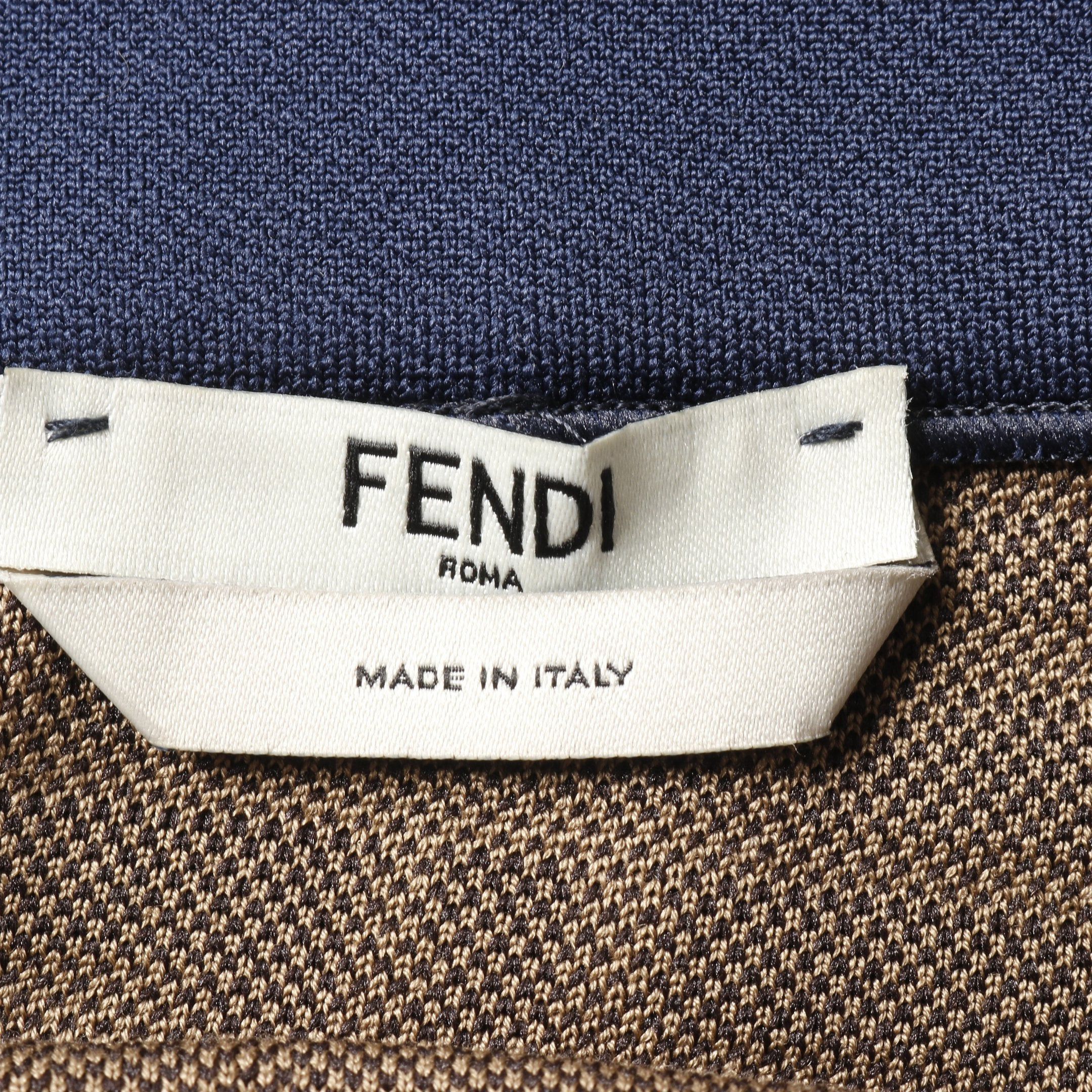 Fendi Fendi Fendi * Fila Zucca Off Shoulder One Piece Cotton Brown Multicolor Size ONE SIZE - 3 Thumbnail