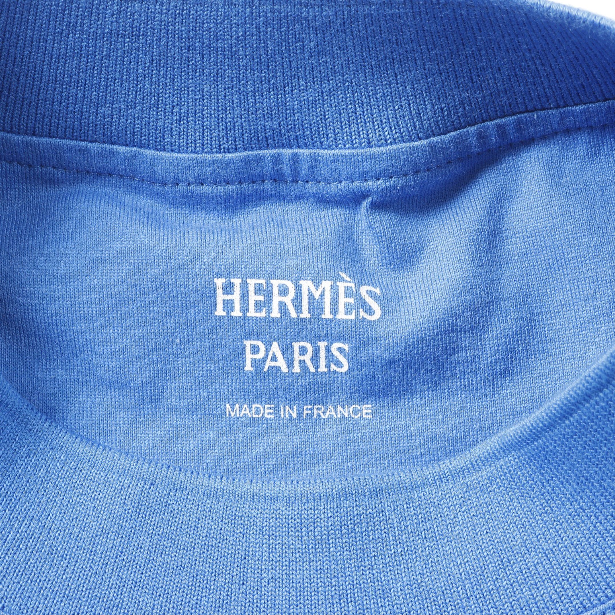 Hermes Hermes La Promenade Du Matin T-Shirt Cotton Light Blue Size ONE SIZE - 3 Thumbnail