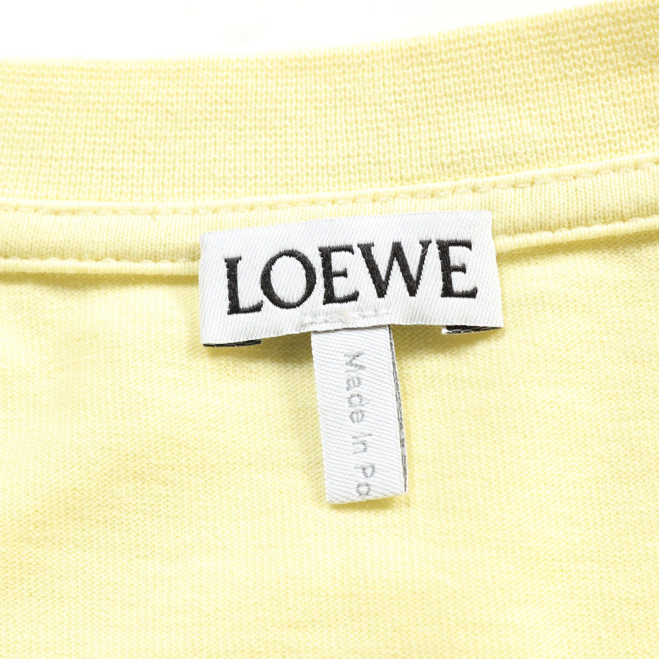 Loewe Loewe Anagram Oversize T-Shirt Crew Neck Cotton Light Yellow Size ONE SIZE - 3 Thumbnail