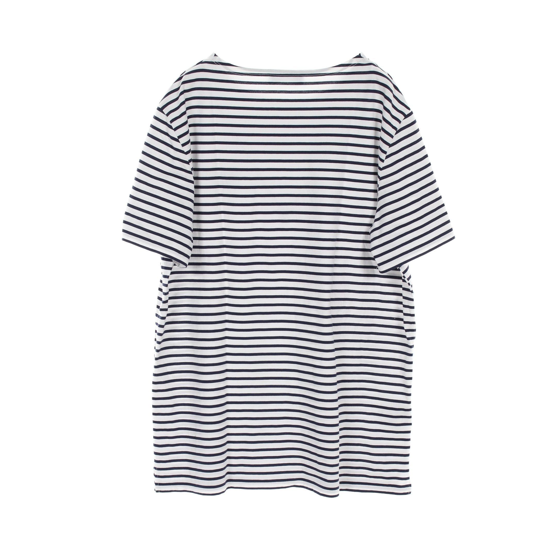 Prada Prada T-Shirt Stripes Cotton White Navy Triangle Logo Size ONE SIZE - 2 Thumbnail