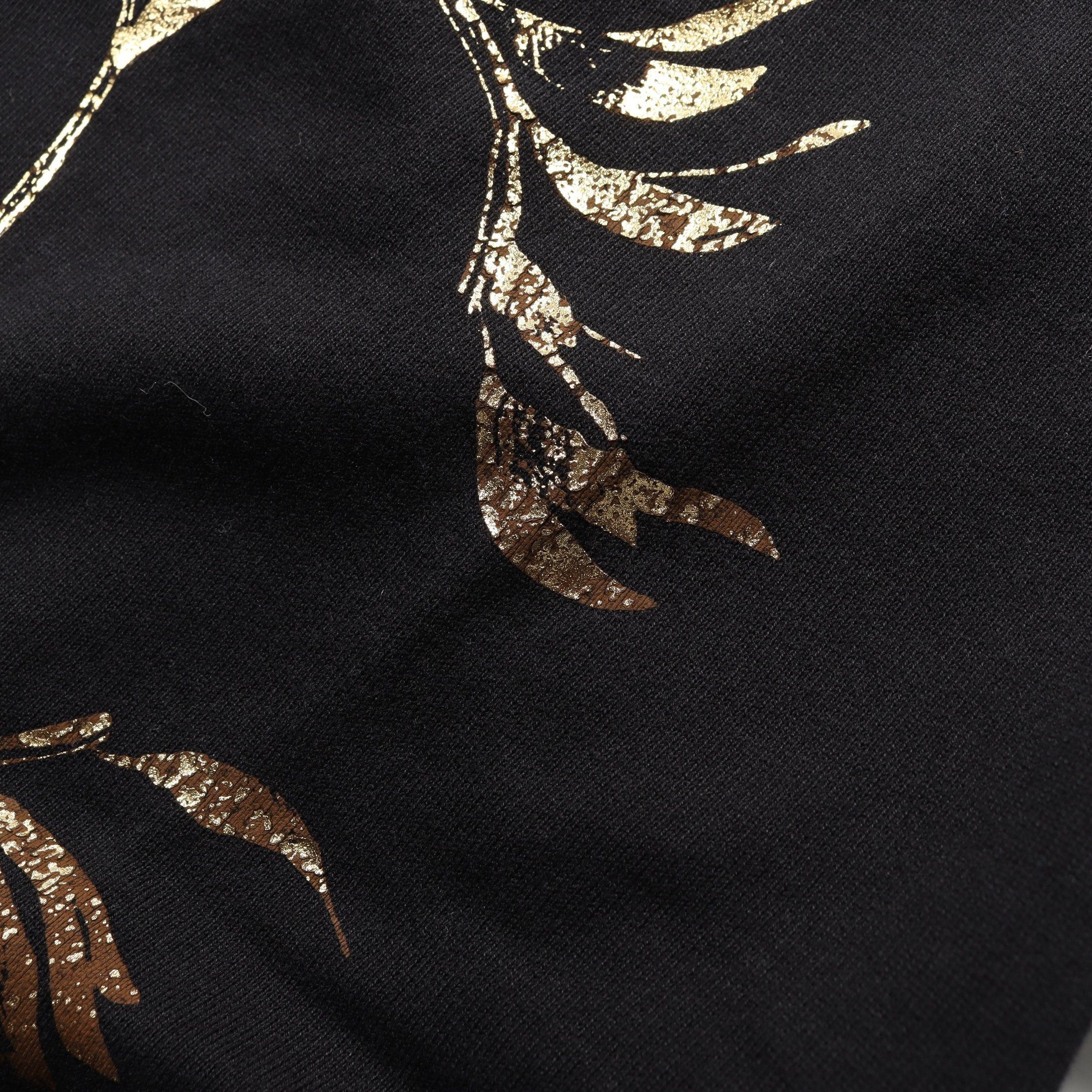 Chanel Chanel Coco Mark Sweatshirt Cut And Sew Cotton Black Gold Size ONE SIZE - 7 Thumbnail