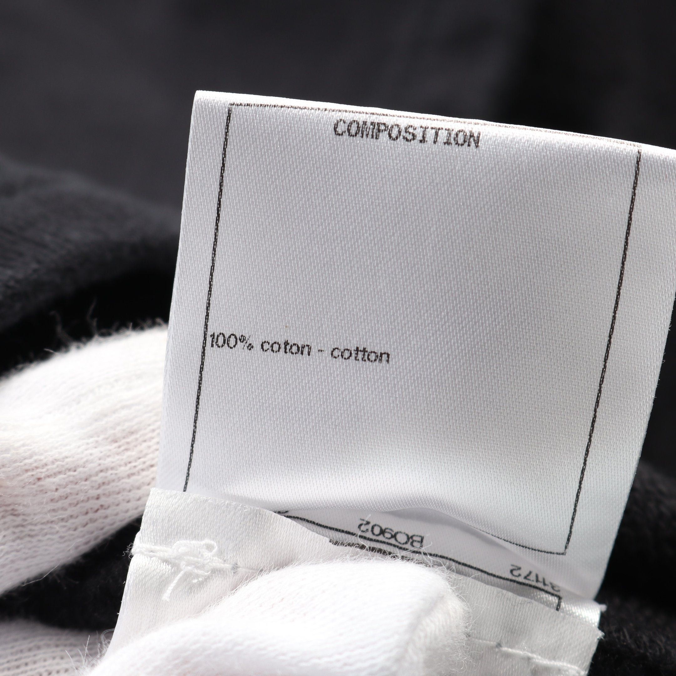 Chanel Chanel Coco Mark Sweatshirt Cut And Sew Cotton Black Gold Size ONE SIZE - 4 Thumbnail
