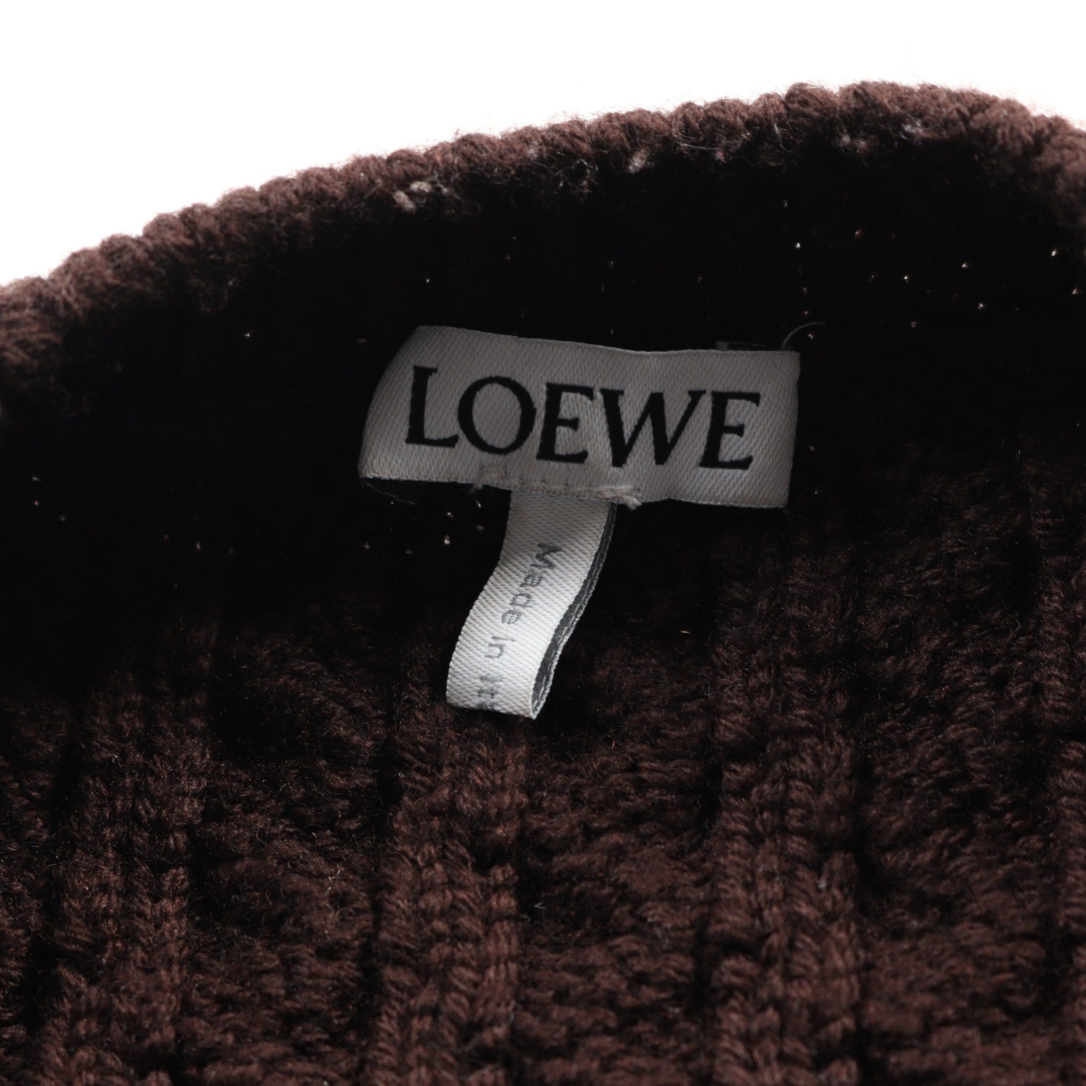 Loewe Loewe Anagram Knit Vest Crew Neck Wool Dark Brown Size ONE SIZE - 3 Thumbnail