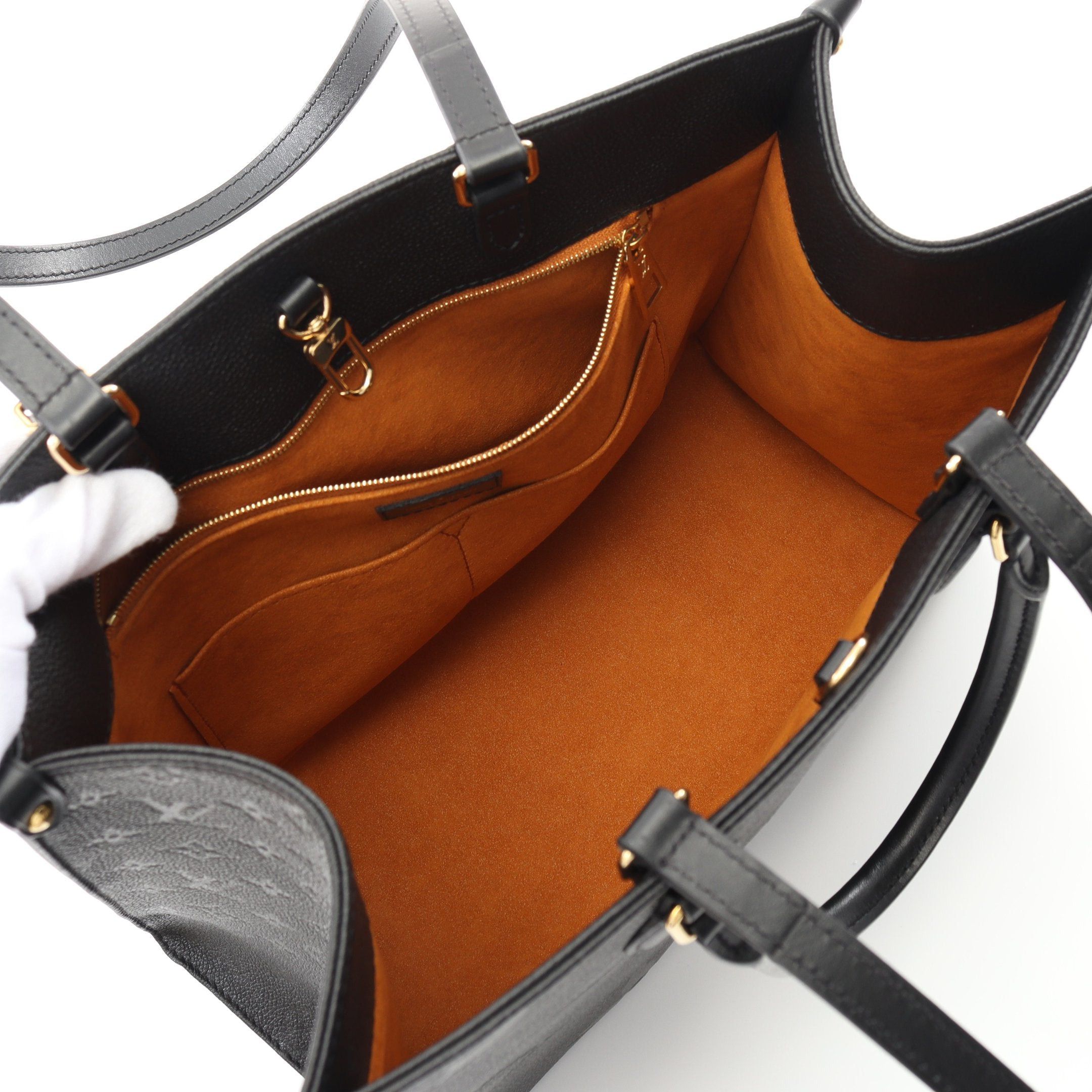 Louis Vuitton Louis Vuitton On-The-Go Mm Monogram Empreinte Noir Shoulder Bag Tote Leather Black Size ONE SIZE - 3 Thumbnail