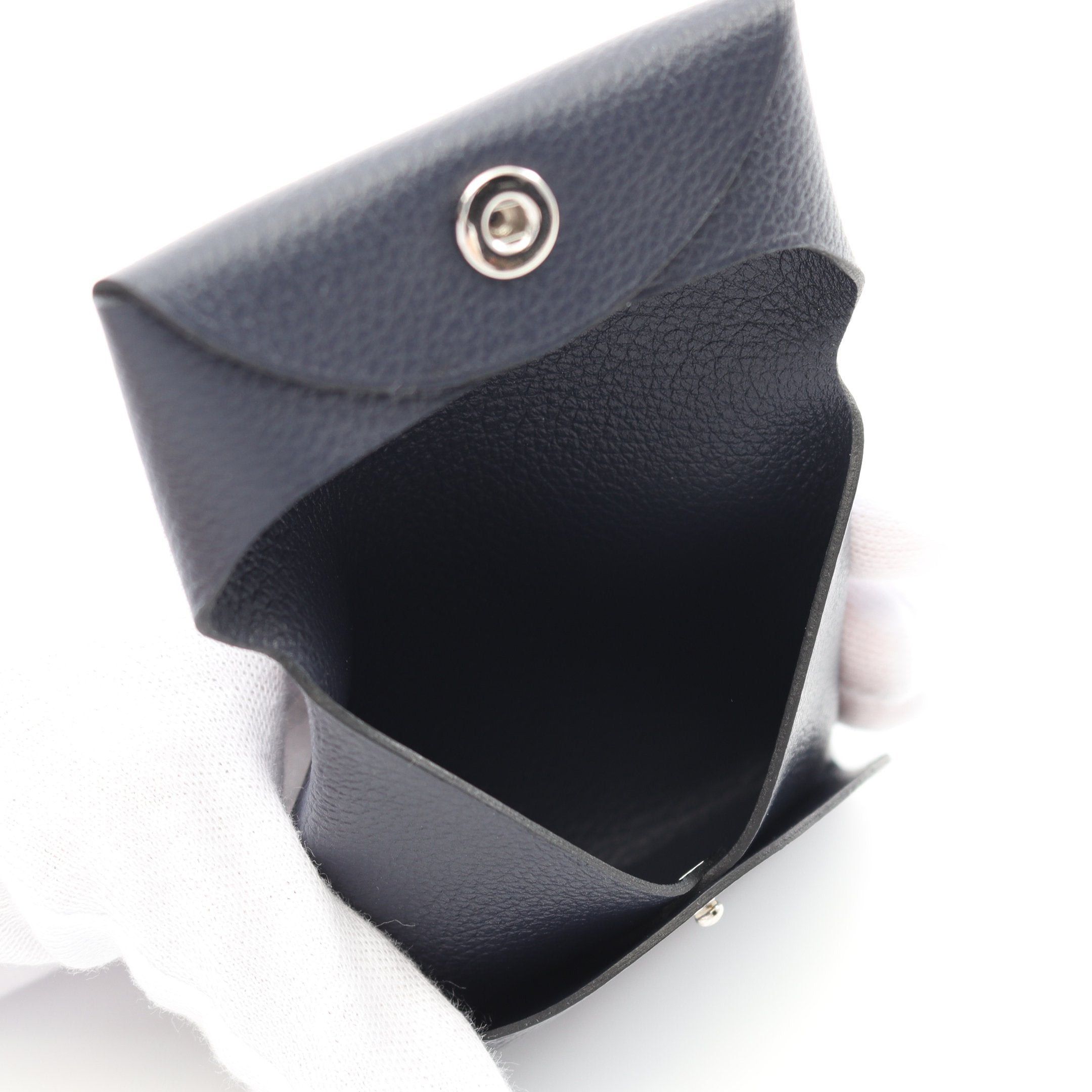 Hermes Hermes Bastia Bleu Nui Coin Purse Evercolor Navy Silver Hardware B Stamp Size ONE SIZE - 3 Thumbnail