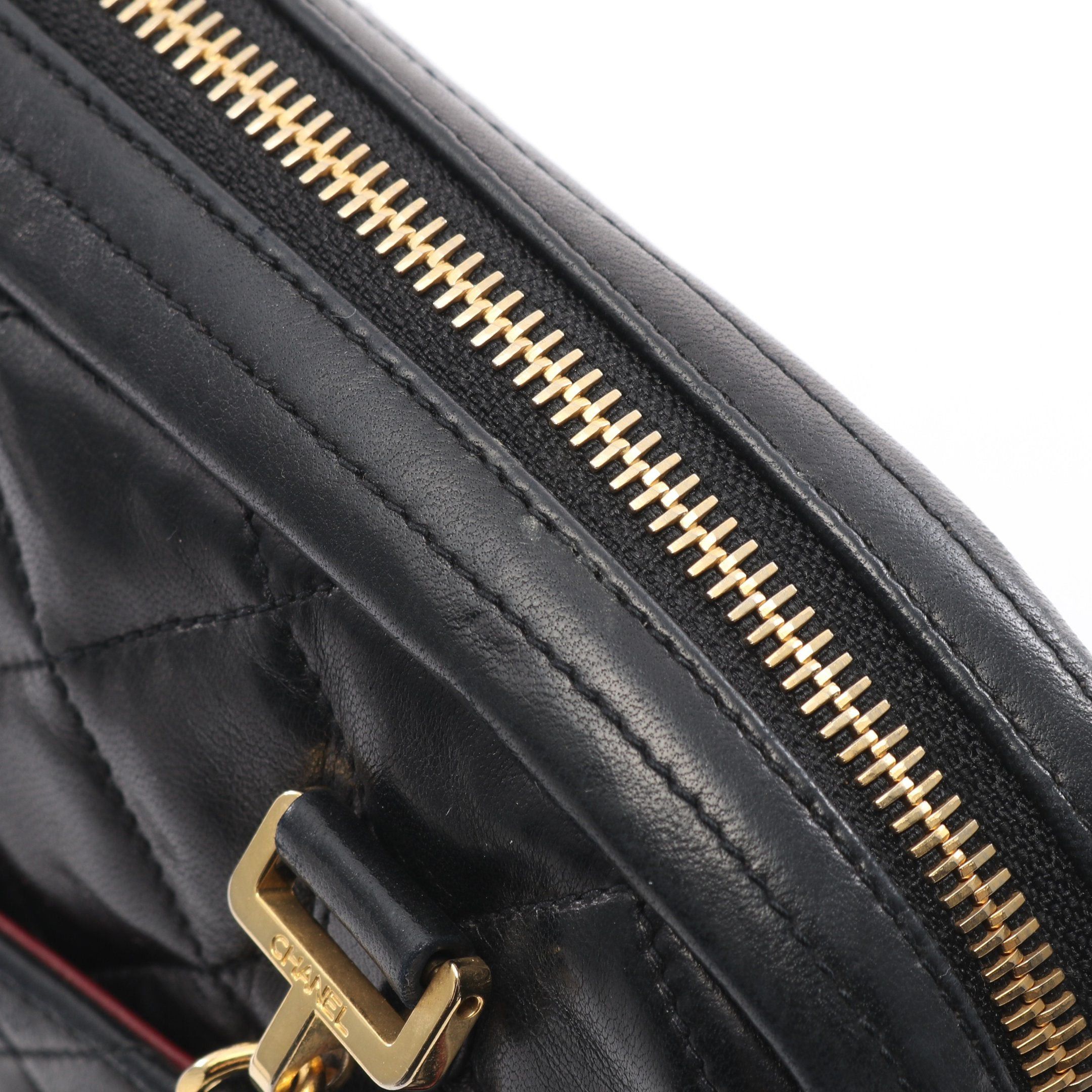 Chanel Chanel Matelasse Chain Shoulder Bag Lambskin Black Gold Hardware Size ONE SIZE - 10 Thumbnail