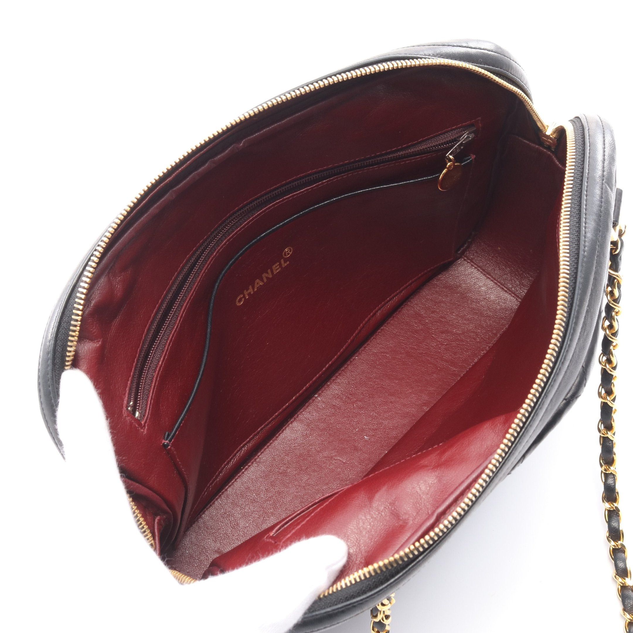 Chanel Chanel Matelasse Chain Shoulder Bag Lambskin Black Gold Hardware Size ONE SIZE - 3 Thumbnail
