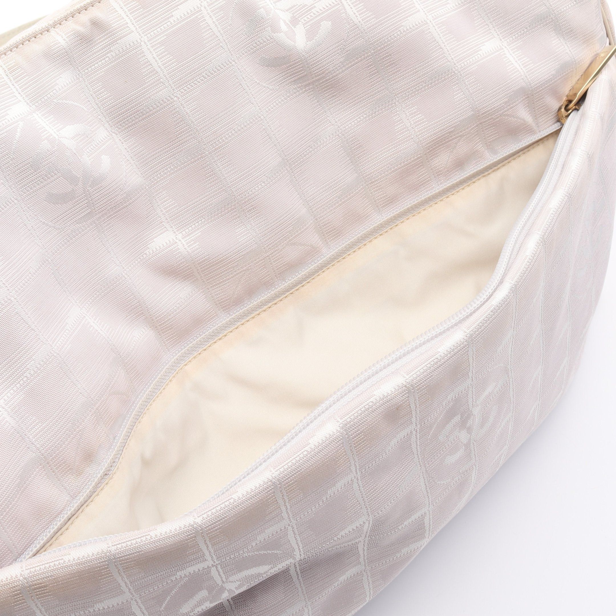 Chanel Chanel New Travel Line Boston Bag Nylon Canvas Leather Light Pink Off White Gold Hardware Size ONE SIZE - 8 Thumbnail