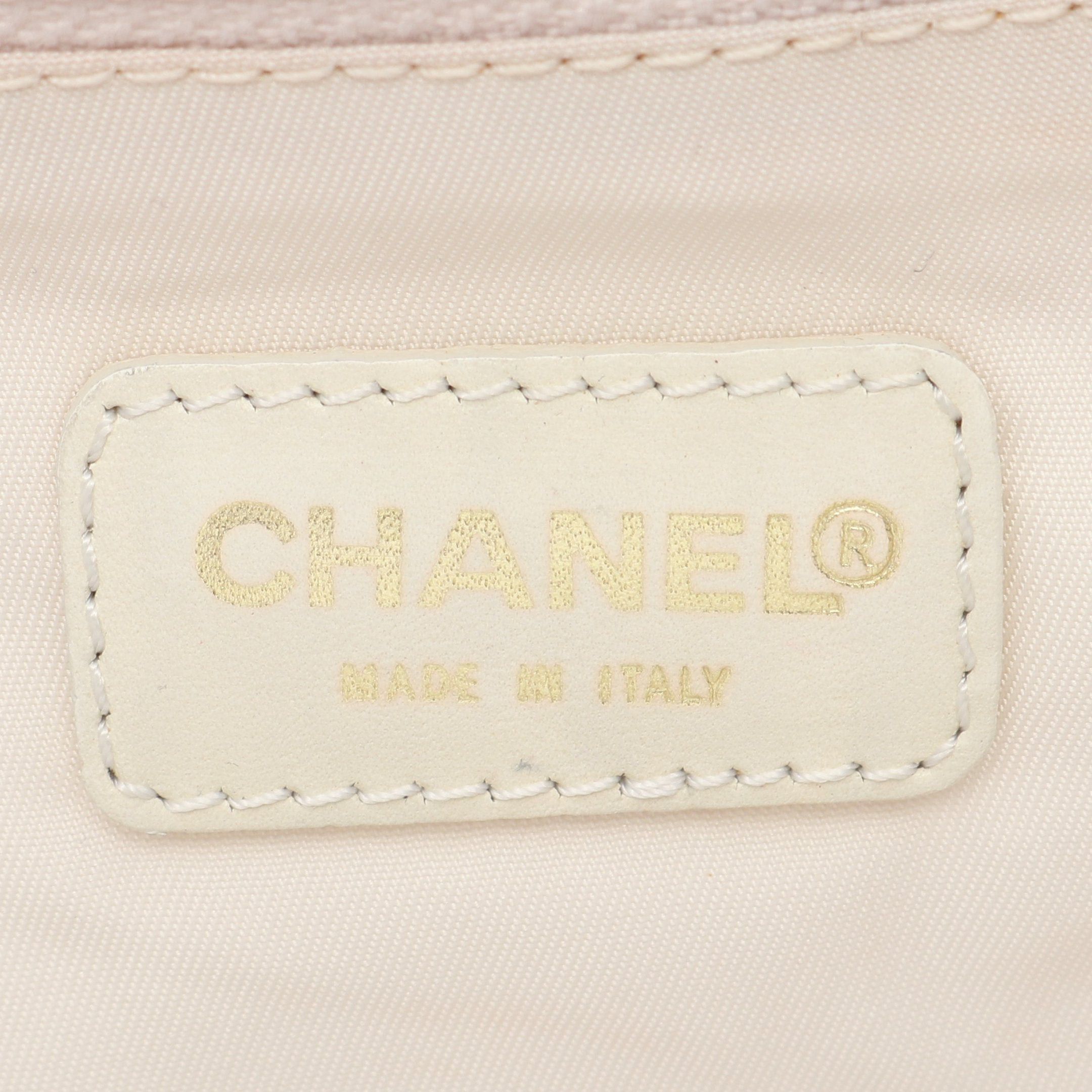 Chanel Chanel New Travel Line Boston Bag Nylon Canvas Leather Light Pink Off White Gold Hardware Size ONE SIZE - 4 Thumbnail