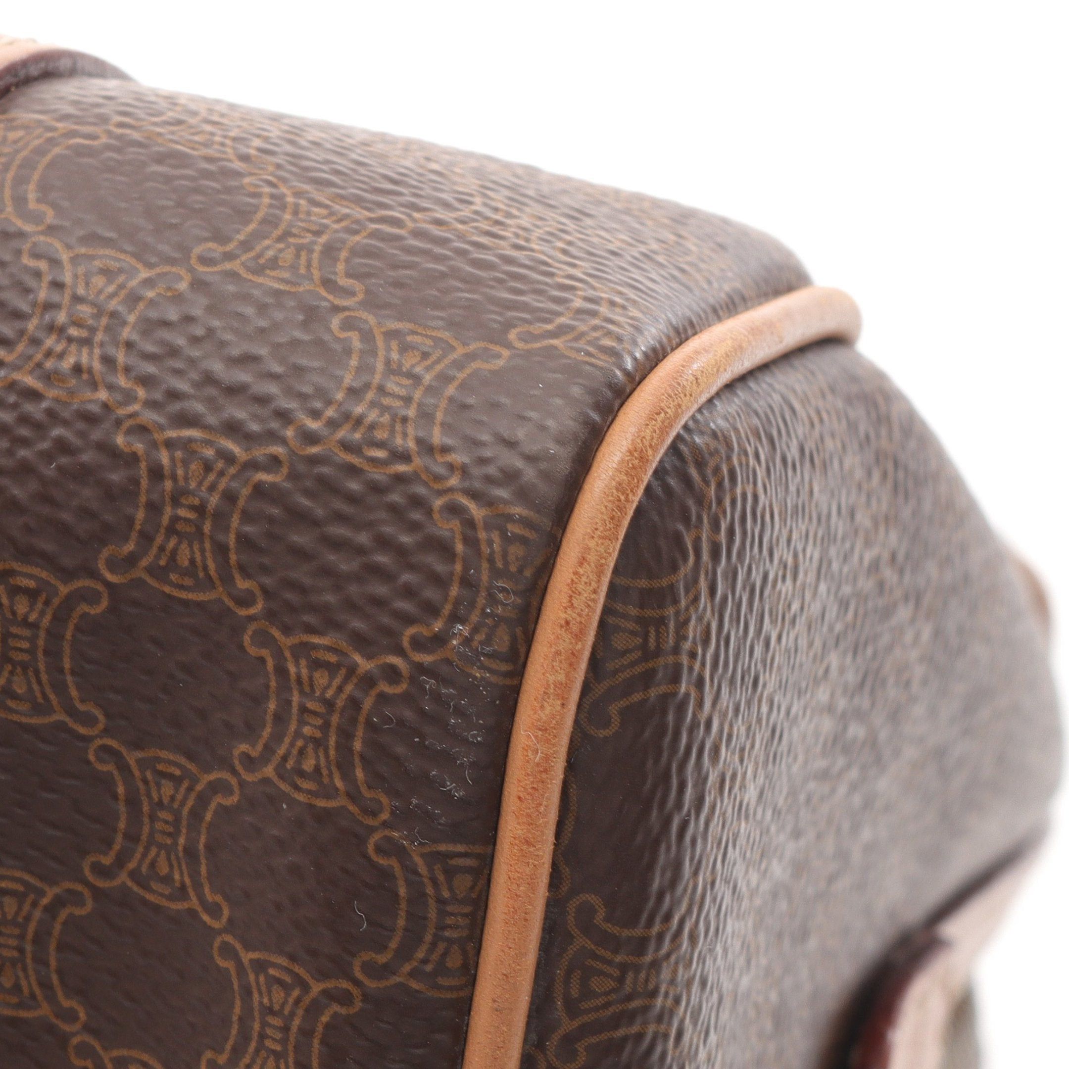 Celine Celine Macadam Handbag Mini Boston Bag Leather Brown Size ONE SIZE - 8 Thumbnail