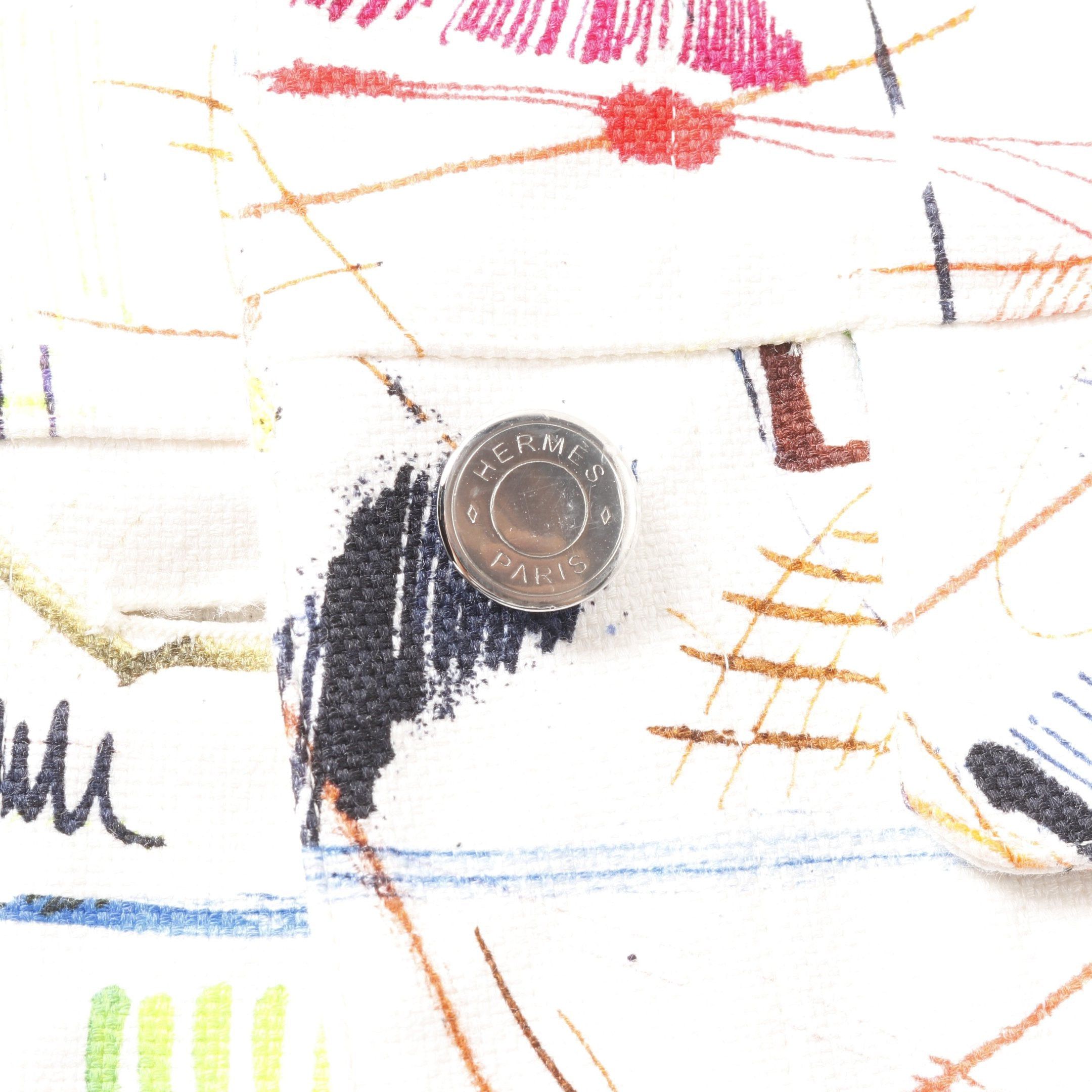 Hermes Hermes Chevaloscope Jacket Cotton White Multicolor Size ONE SIZE - 6 Thumbnail