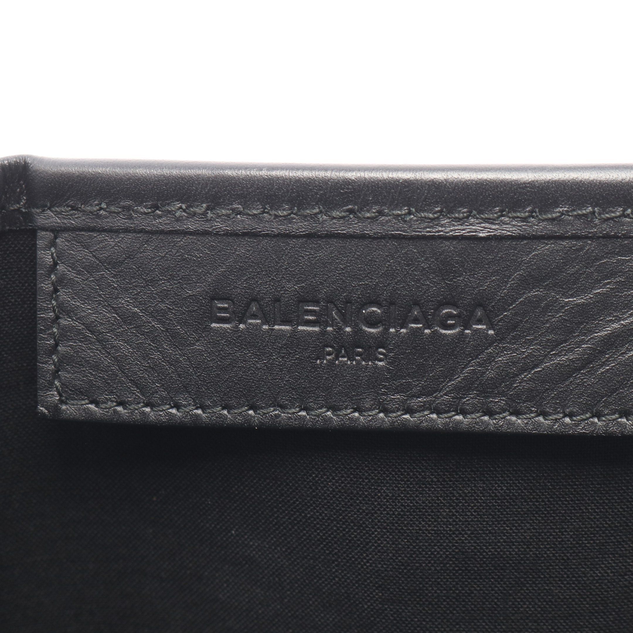 Balenciaga Balenciaga Navy Cabas Hippopotamus M Handbag Tote Bag Denim Leather Indigo Blue Black Size ONE SIZE - 4 Thumbnail